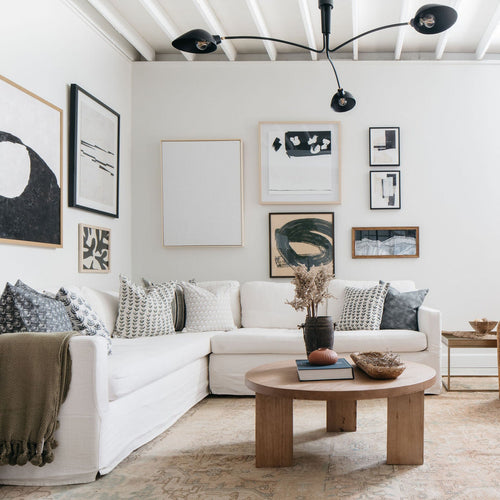Neutral home textiles adding warmth and comfort