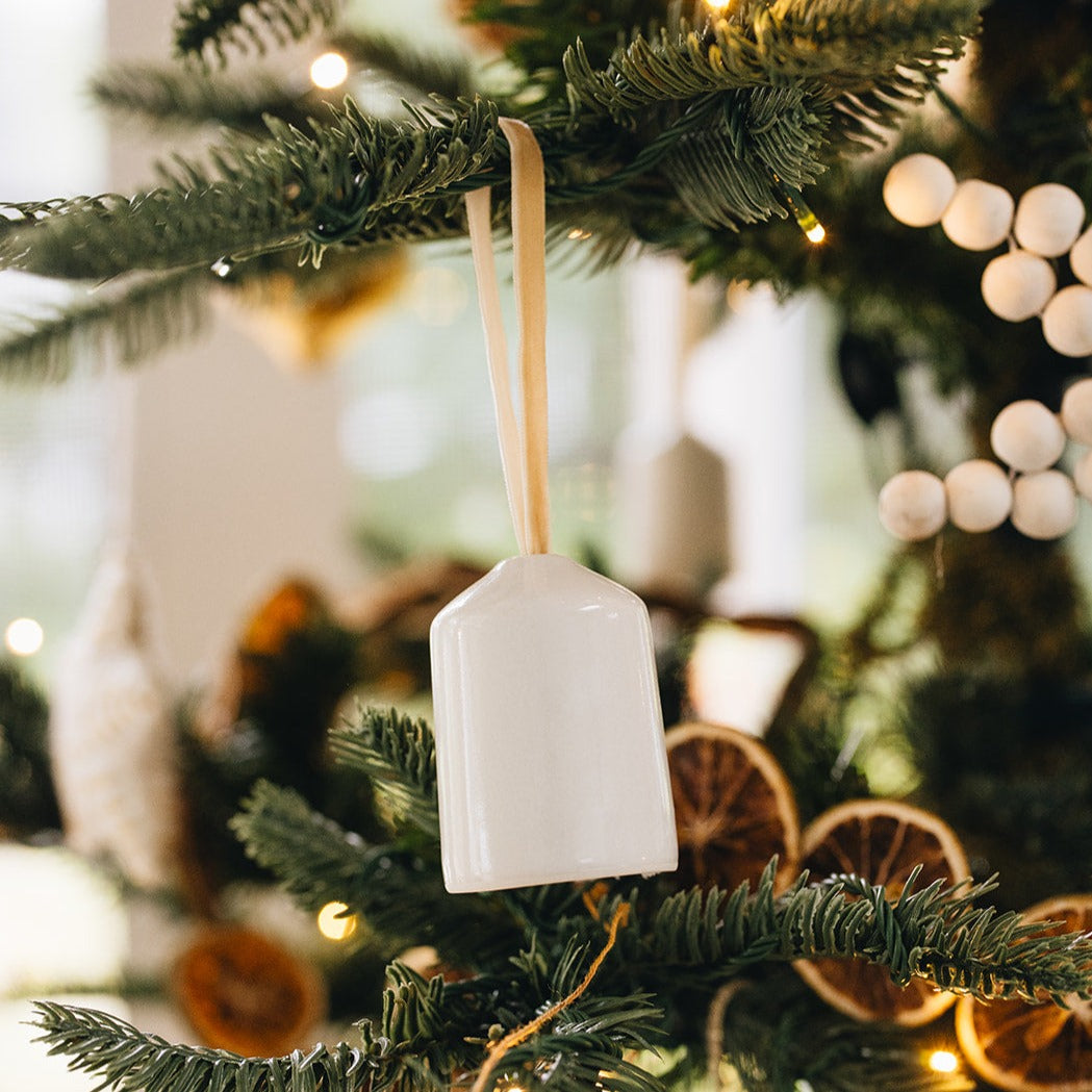 Ivory Porcelain Bell Ornament