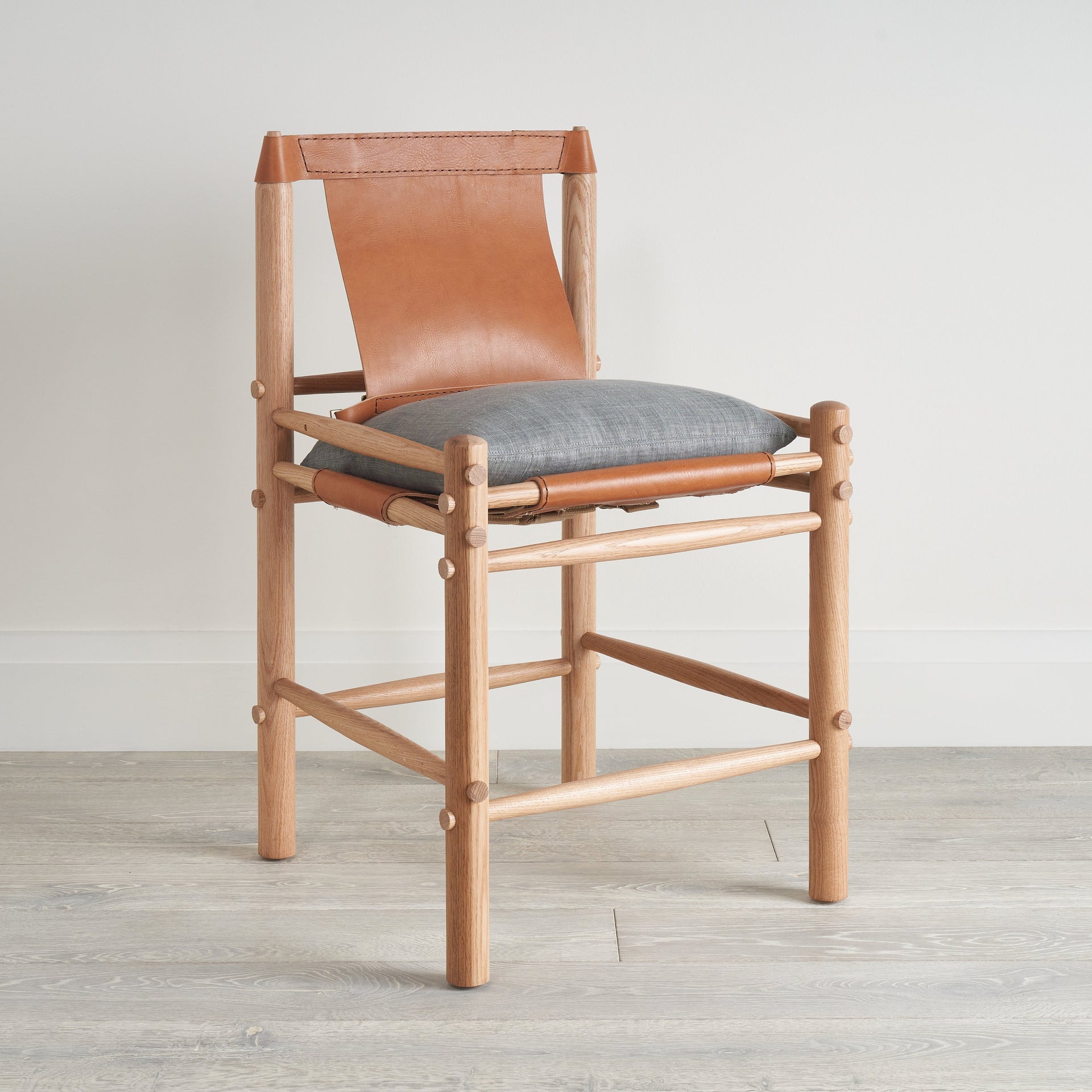 Clark Leather Bar + Counter Stool