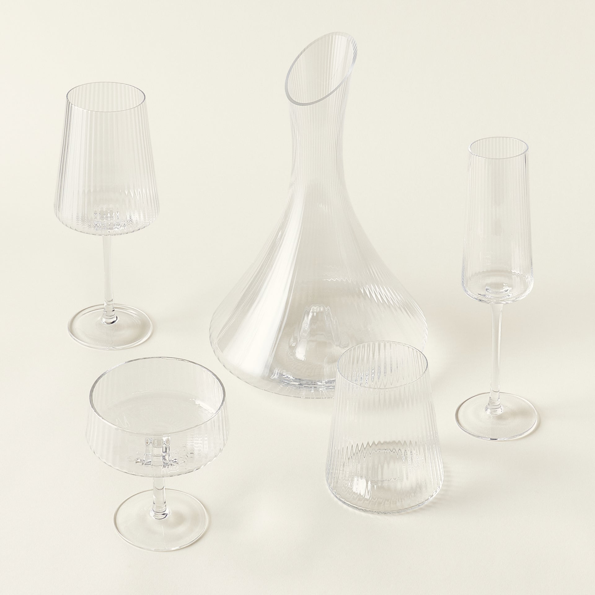 Linea Textured Glass Decanter