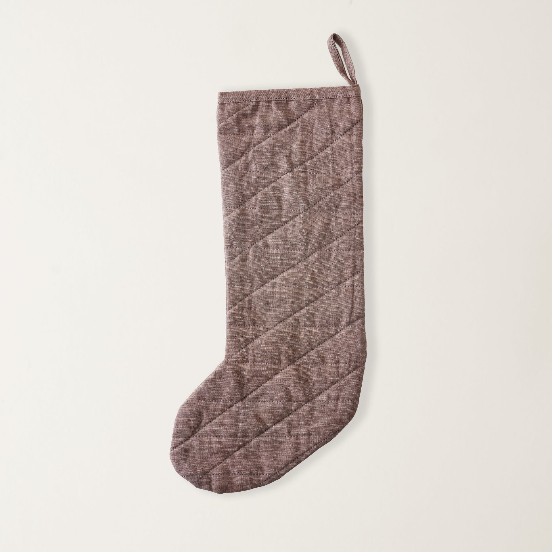 Linen Blend Christmas Stocking