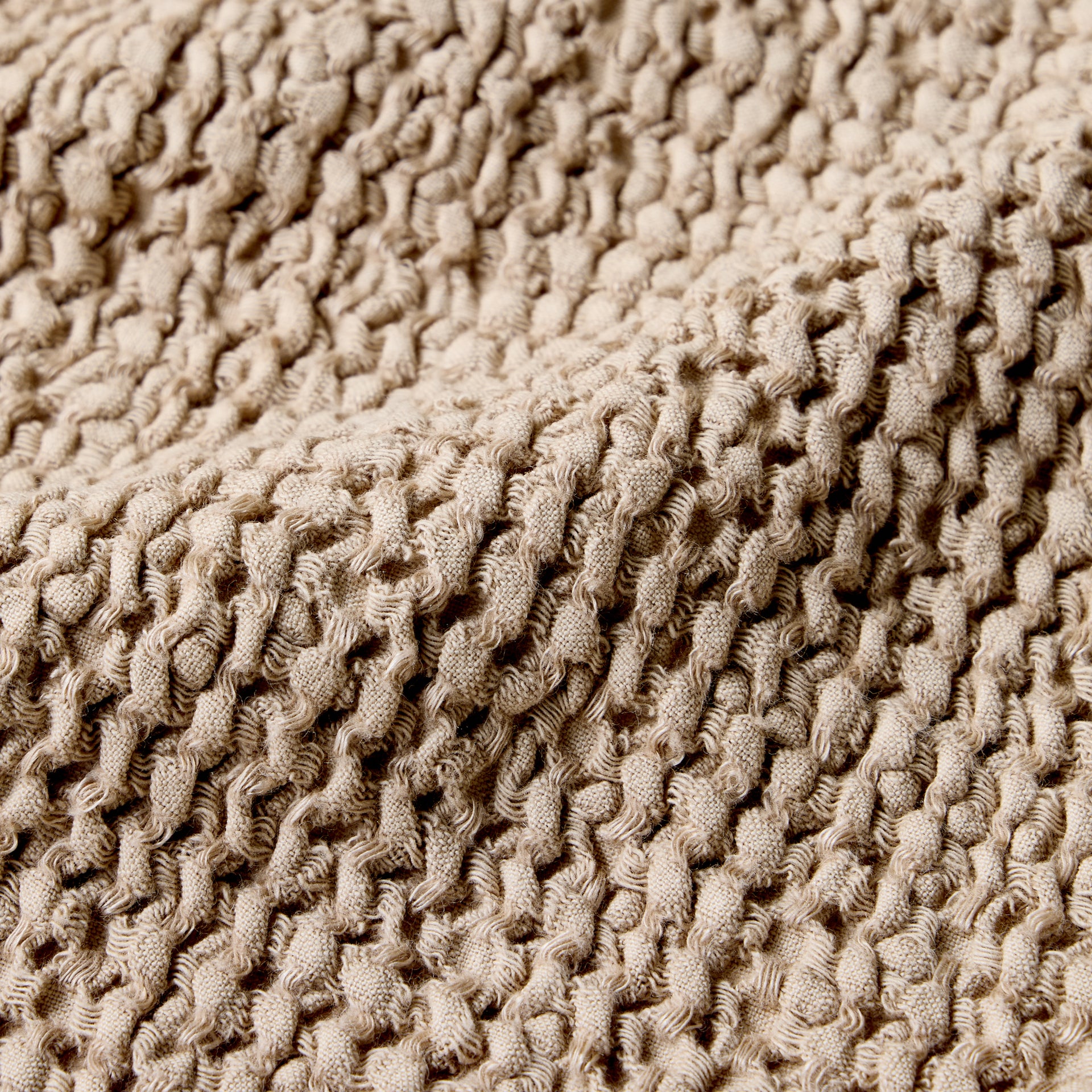 Linen Waffle Throw Blanket