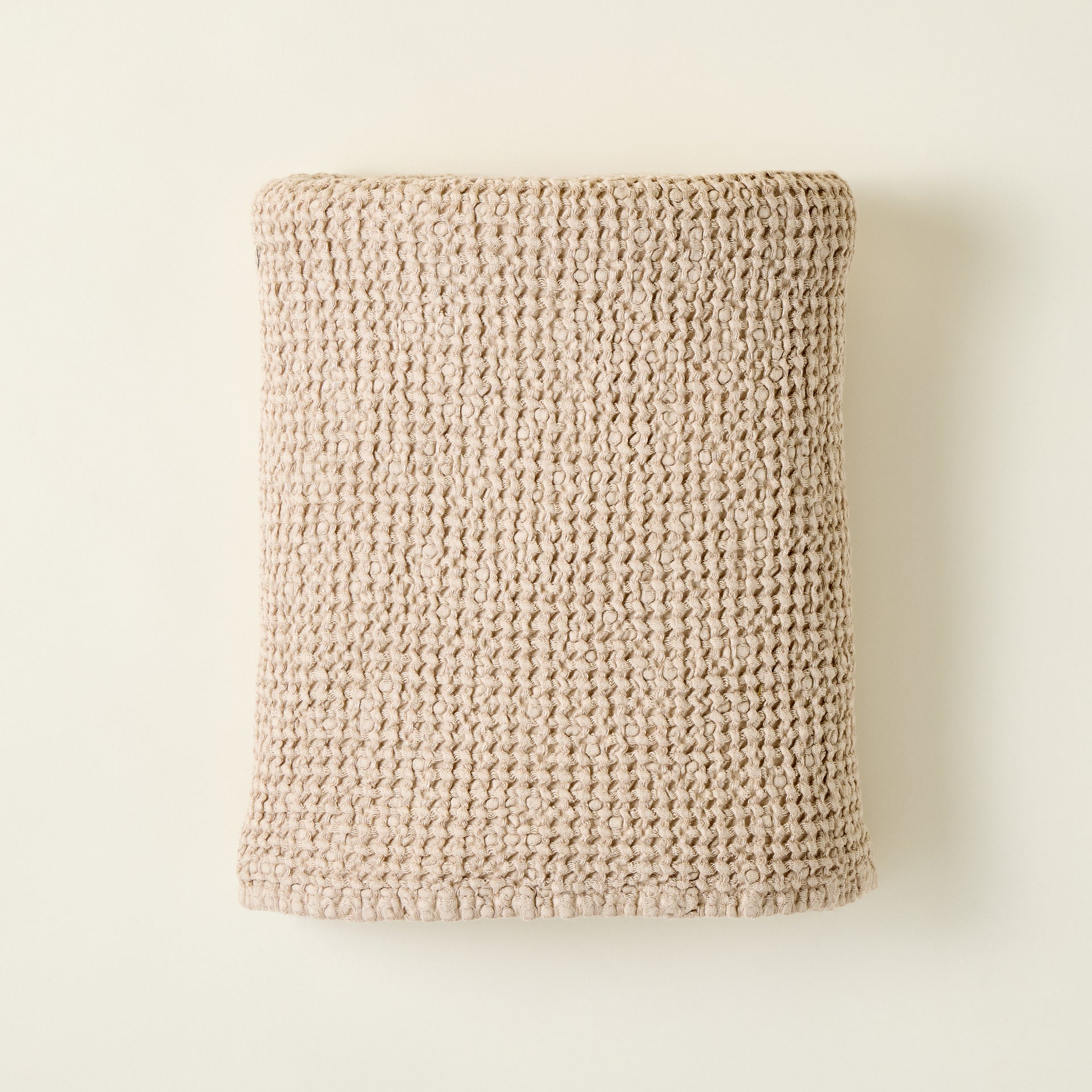 Linen Waffle Throw Blanket