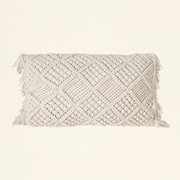 Macramé Lumbar Pillow