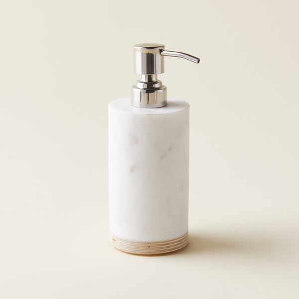 Marble and Wood Soap Dispenser