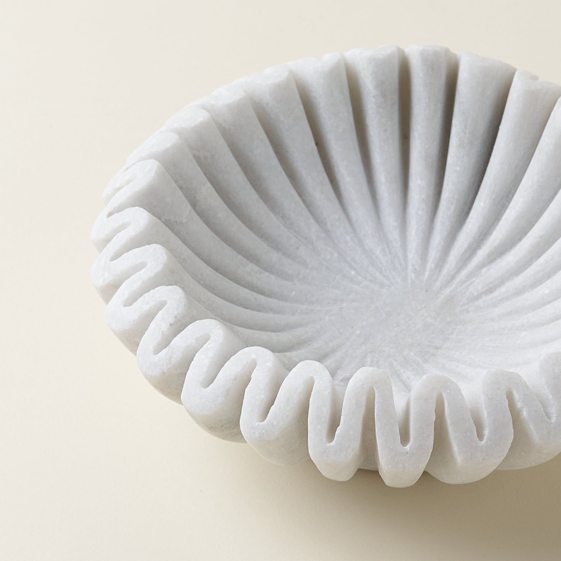 Marble Fluted Dish