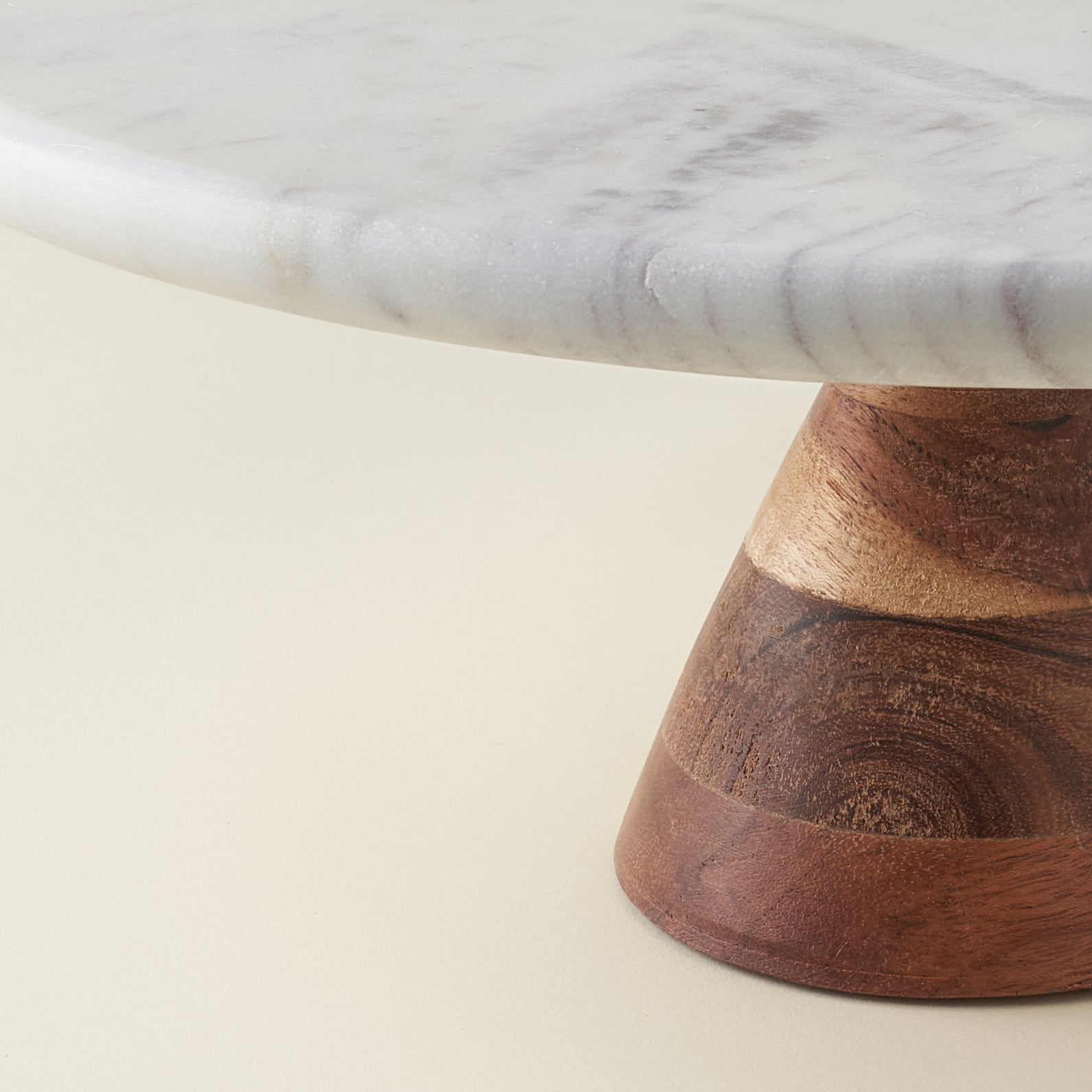 Marble and Wood Pedestal