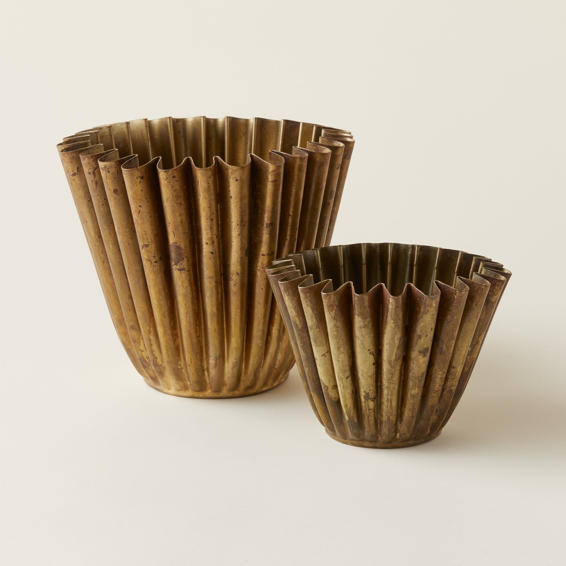 Metal Fluted Planter