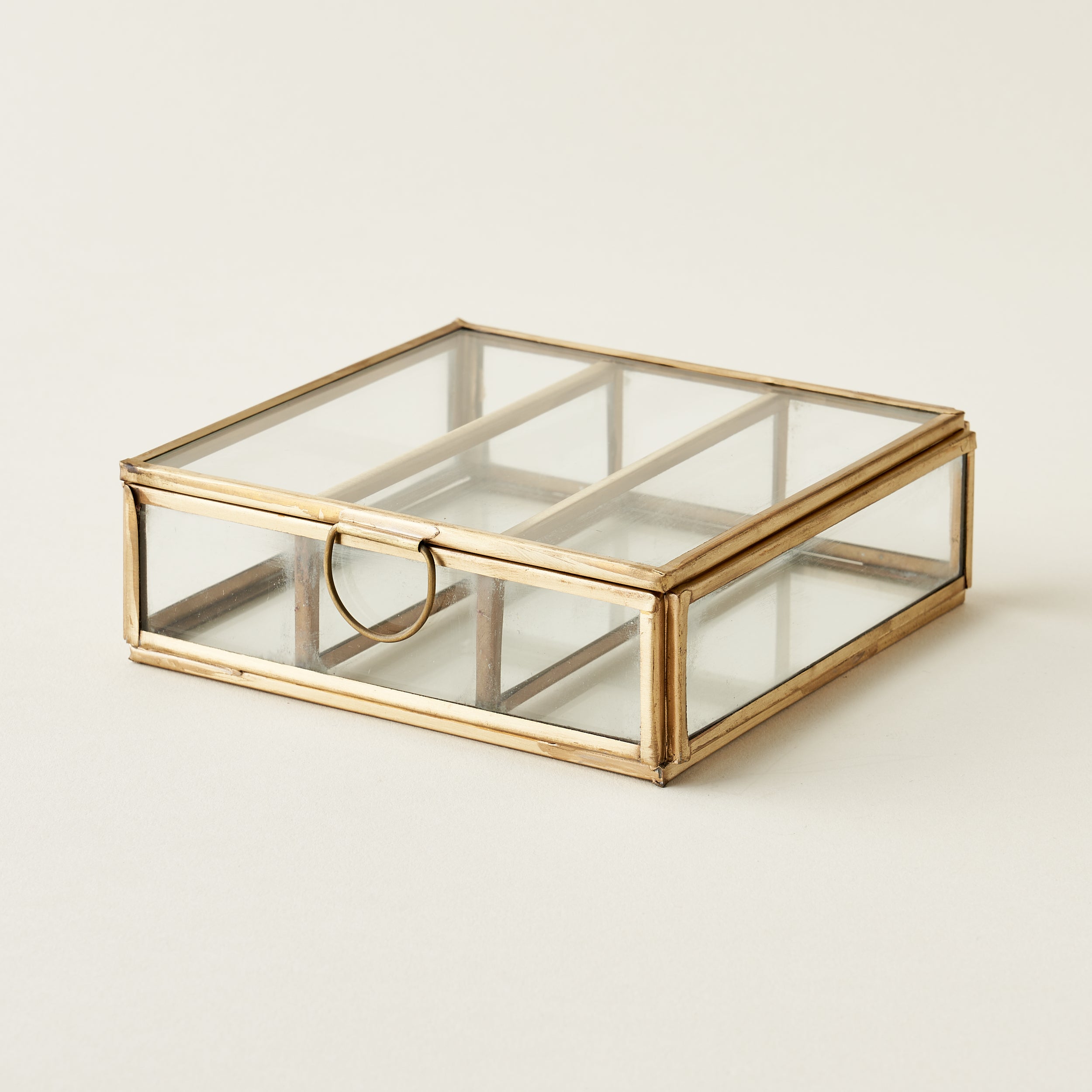 Metal & Glass Box with Compartments