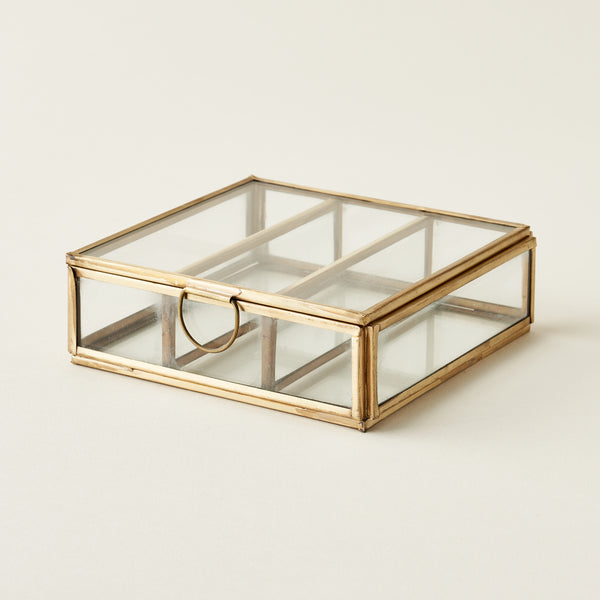 Metal & Glass Box with Compartments