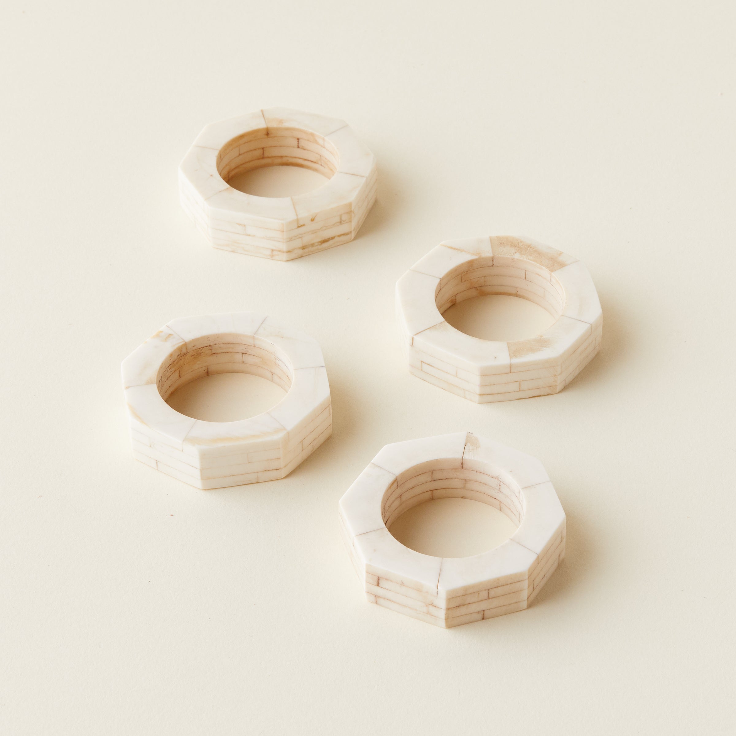 Octagon Napkin Ring Set