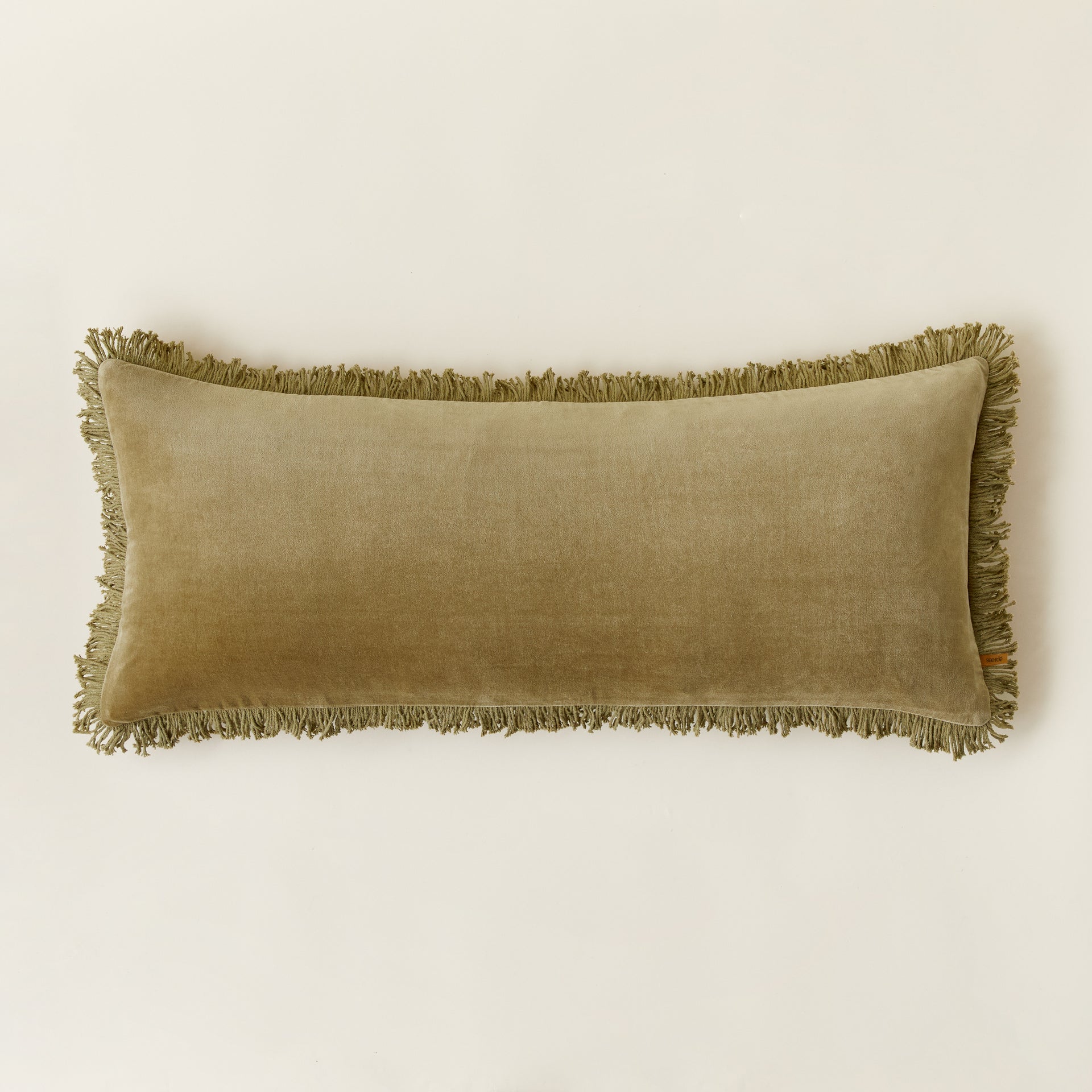 Olive Velvet Bolster Cover