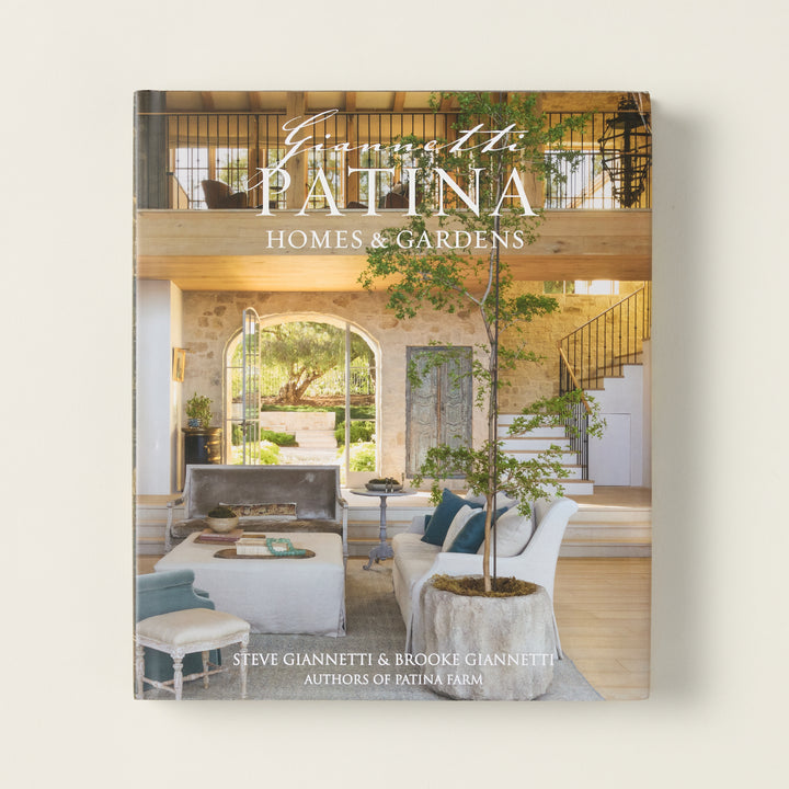 The Patina Homes & Gardens book cover, showcasing an artisan-inspired design guide for creating homes with a soulful character.