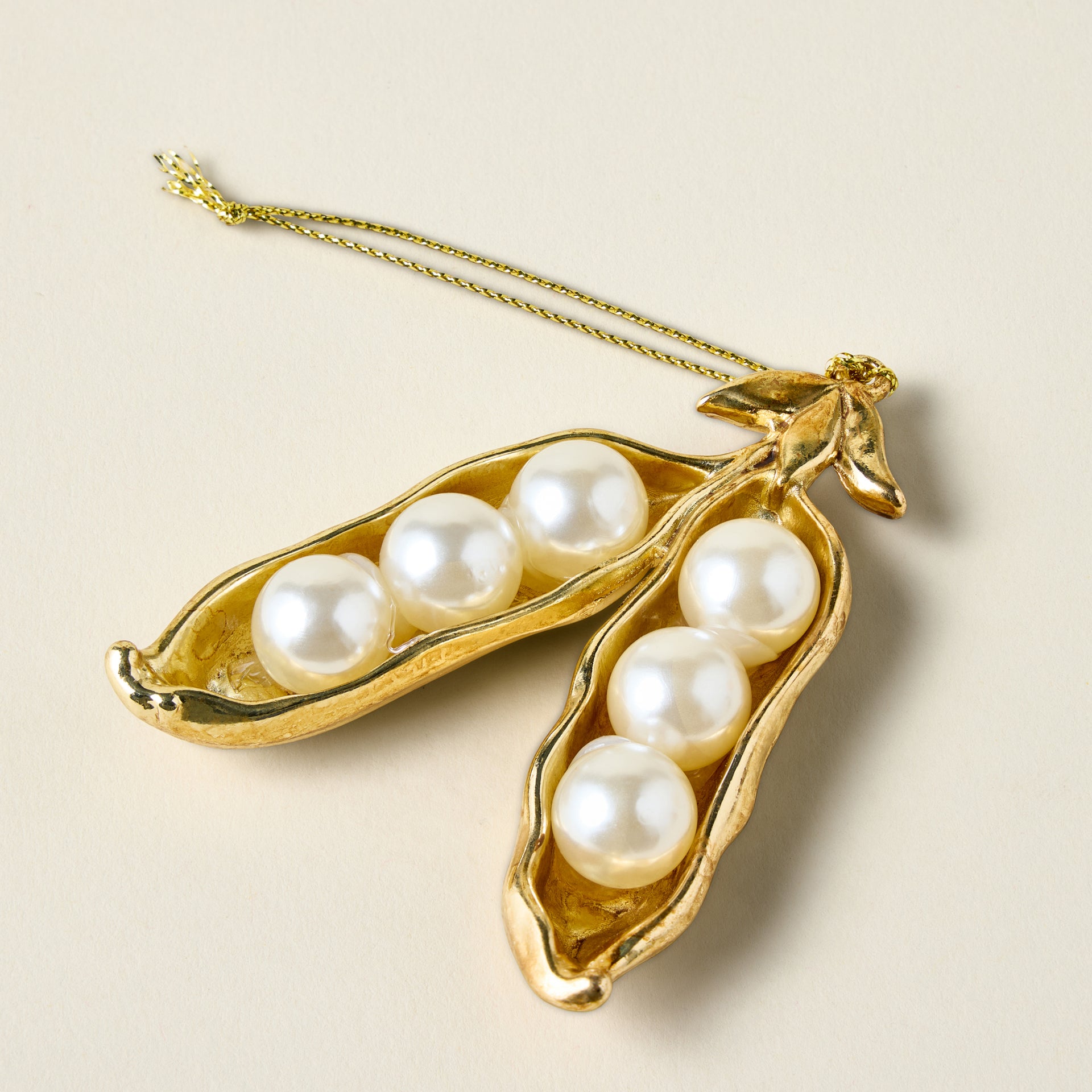 Pearl Pea Pod Ornament