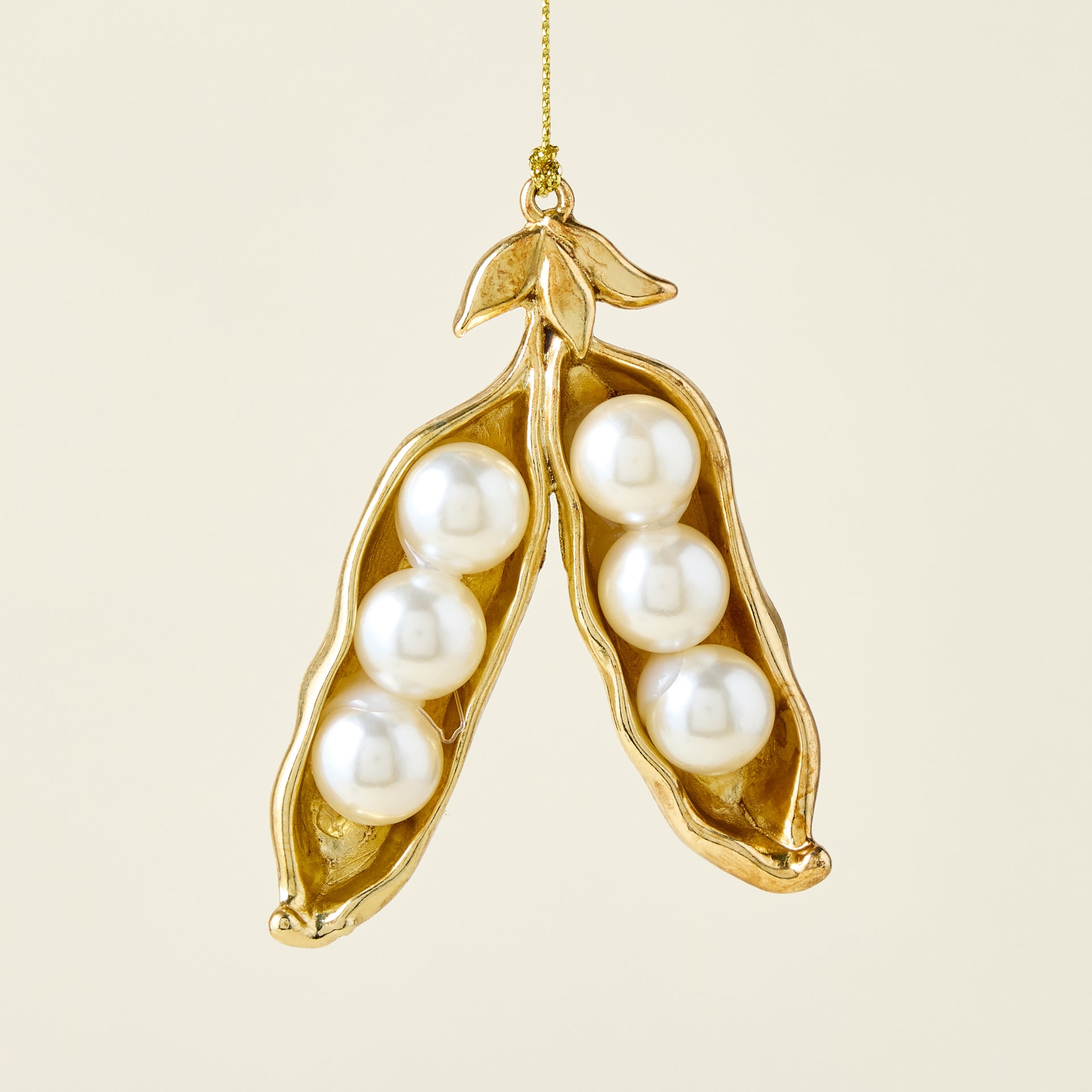 Pearl Pea Pod Ornament