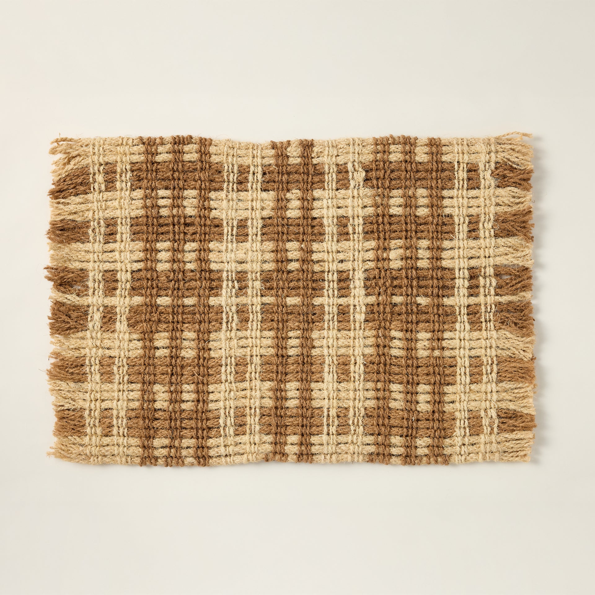 Plaid Handwoven Doormat
