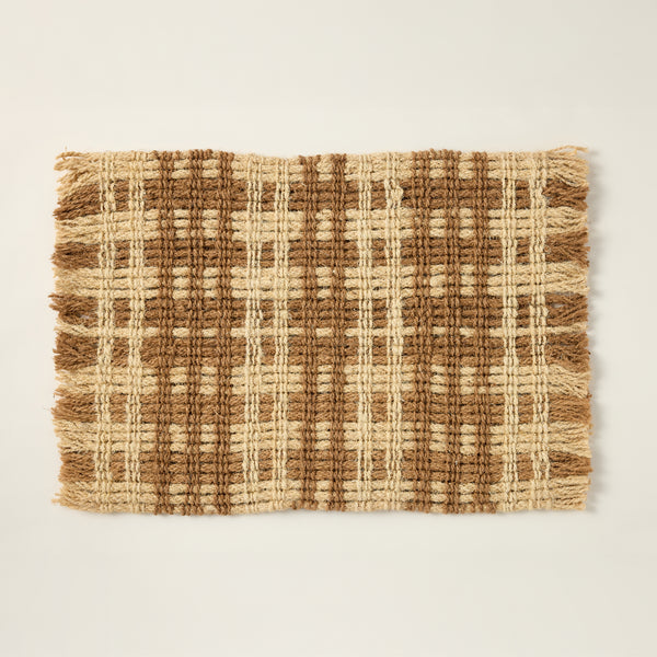Plaid Handwoven Doormat