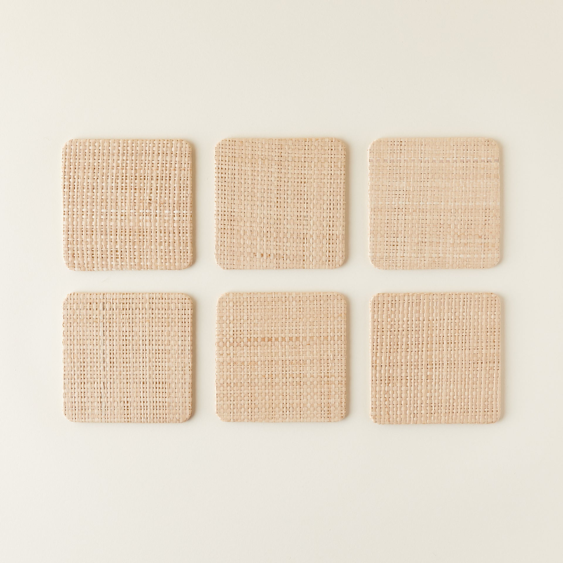 Raffia Coaster Set