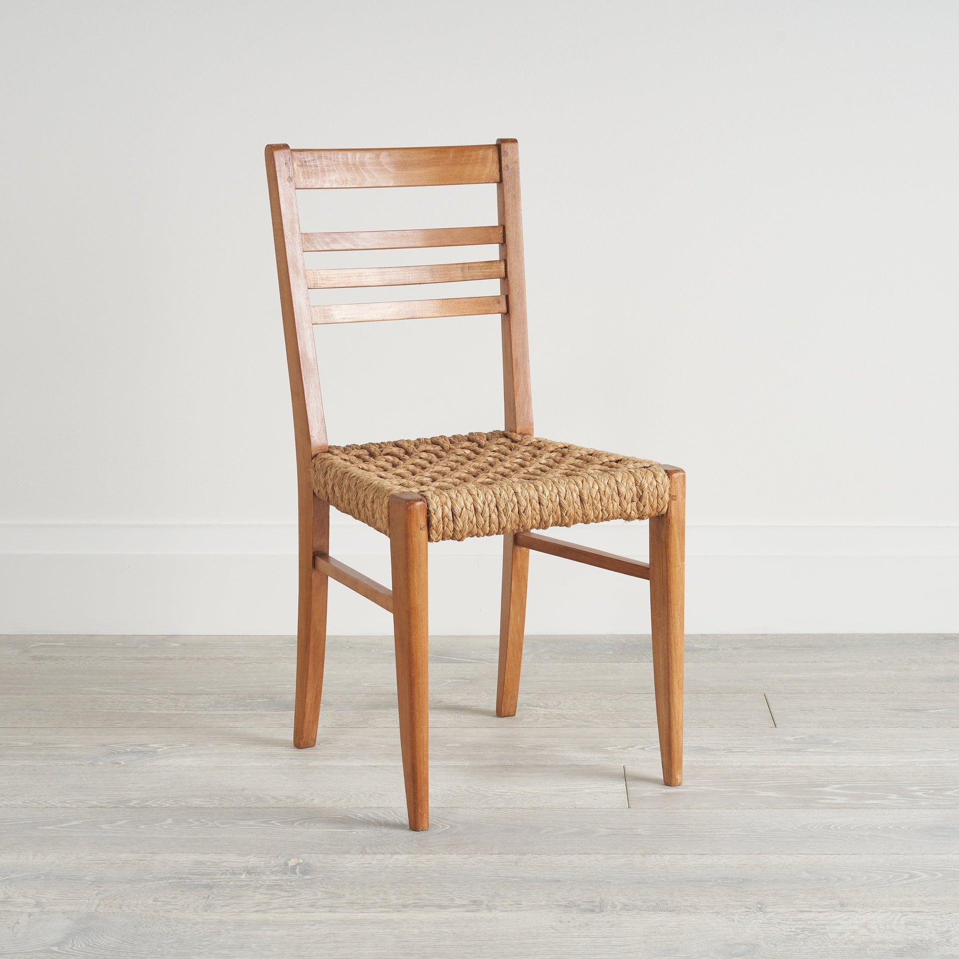 French Audoux Minet Rope Dining Chairs