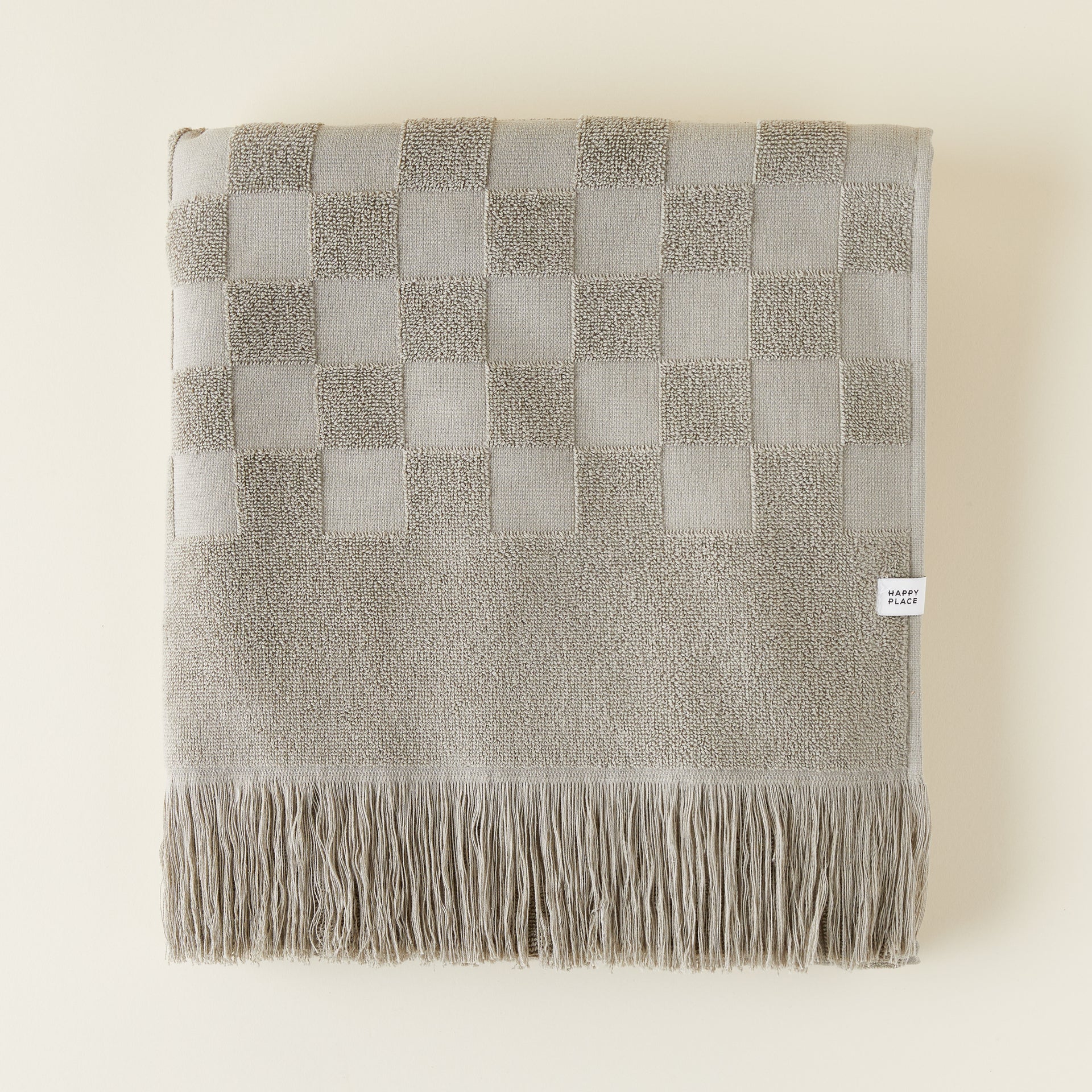 Sage Checkered Beach Towel