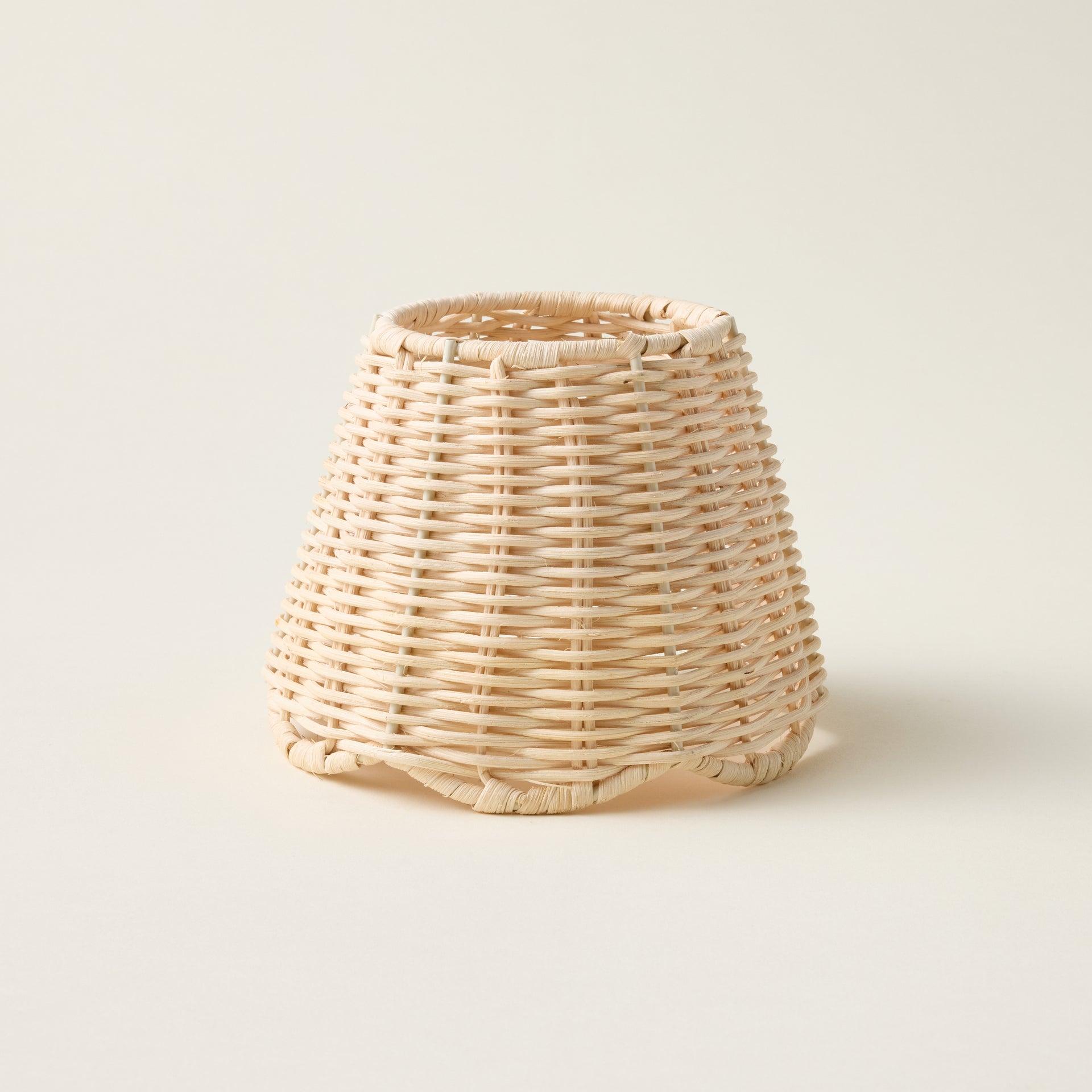 Scalloped Rattan Lamp Shade