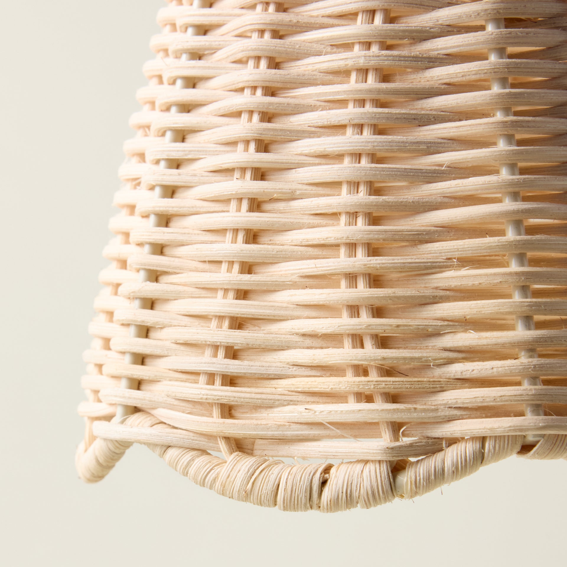 Scalloped Rattan Lamp Shade