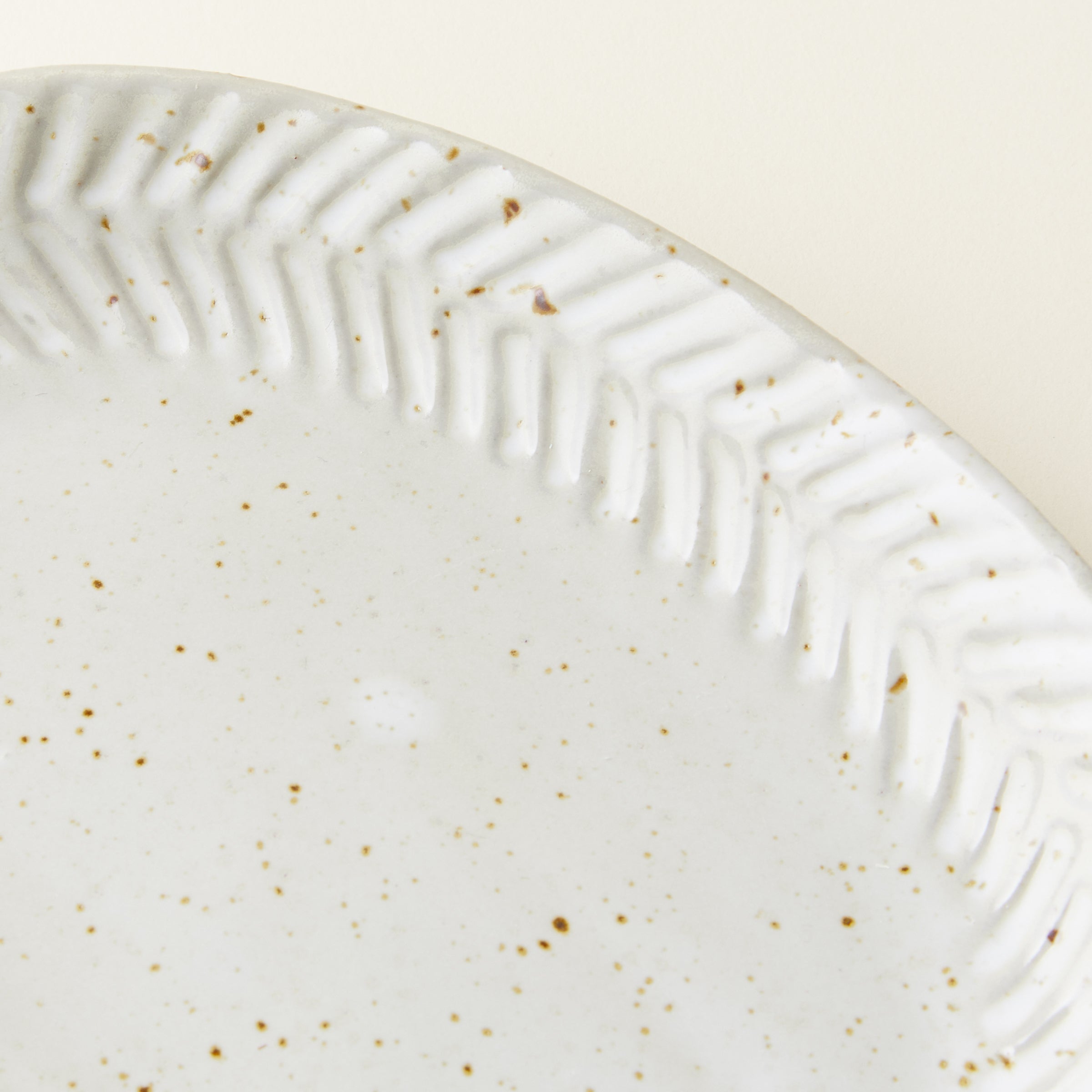 Stamped Stoneware Plate