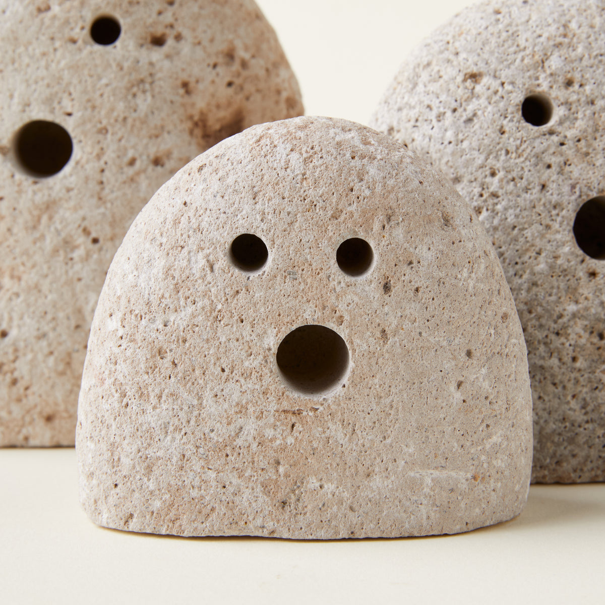 Ghost Shaped Rocks River Rock Ghosts - Set of 3