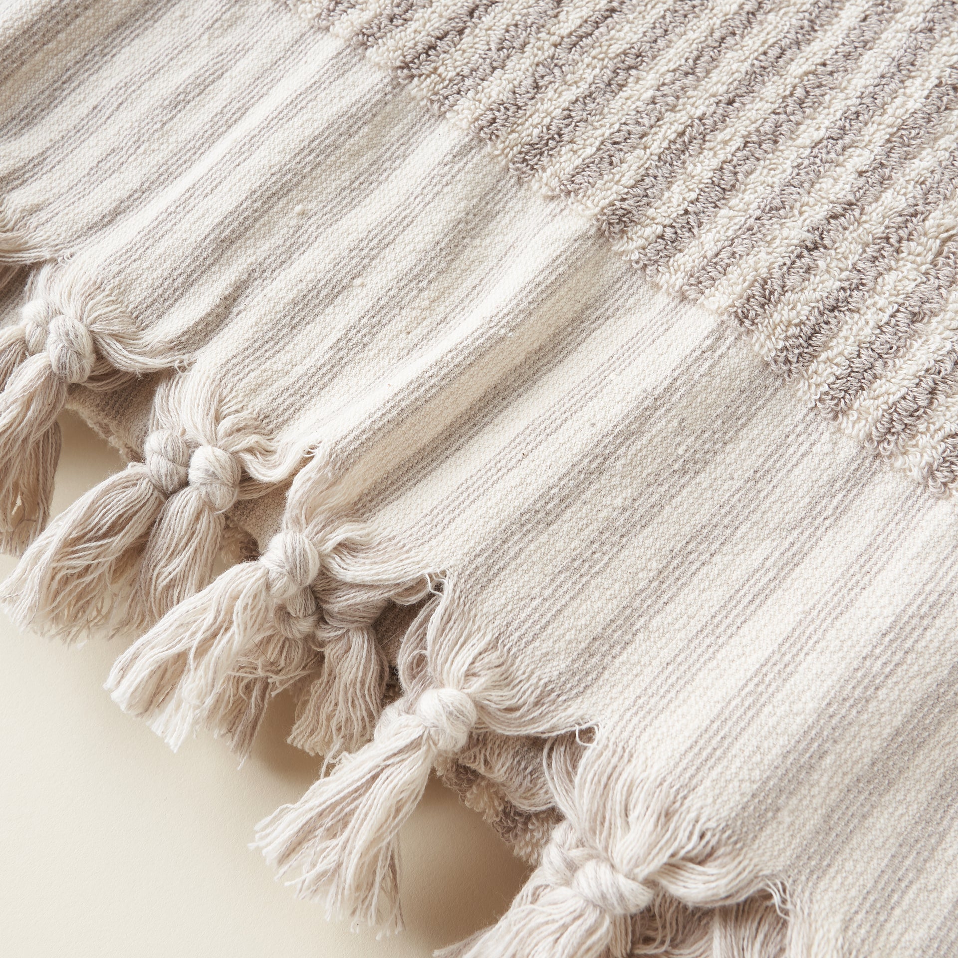 Stripe Fringe Bath Towel