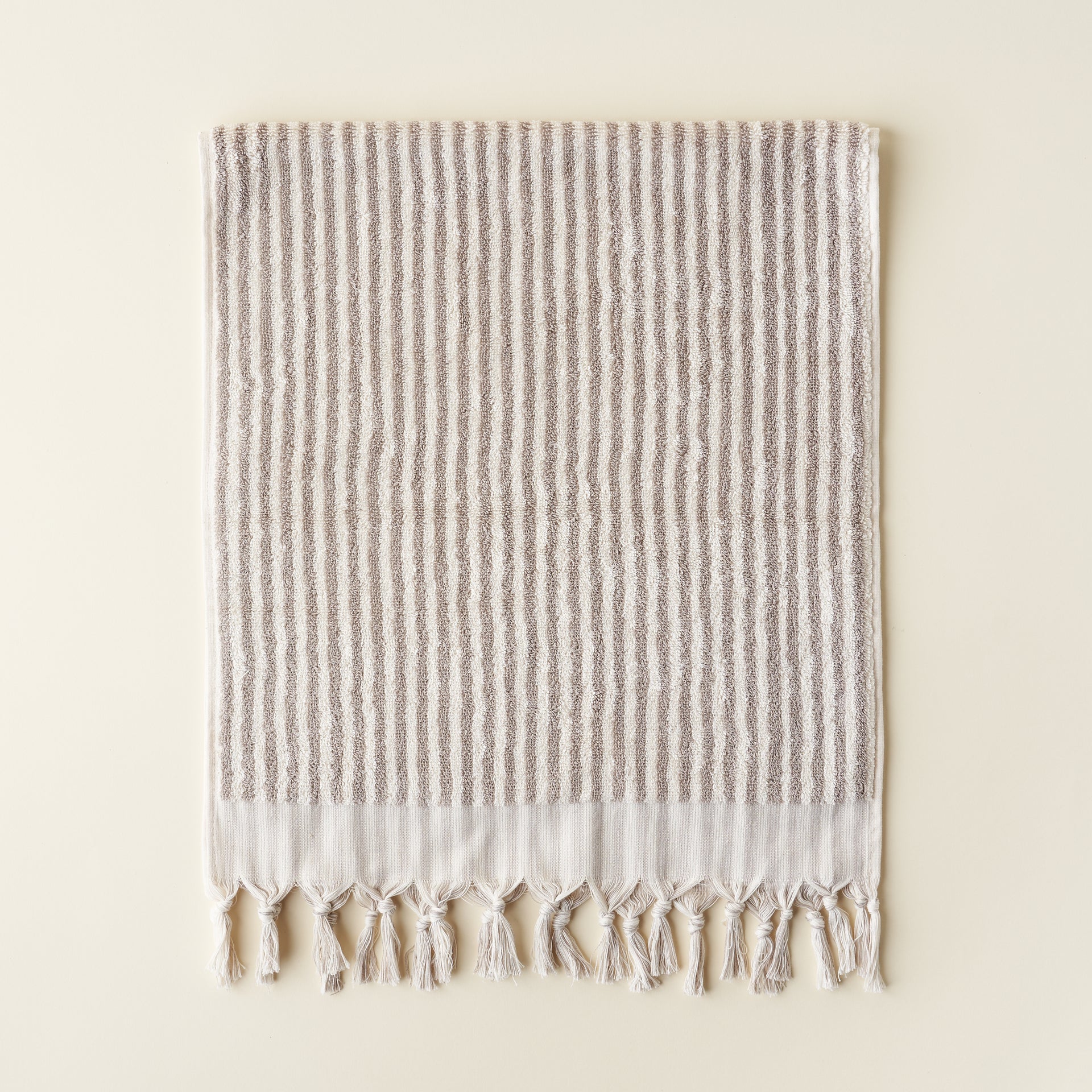 Stripe Fringe Hand Towel