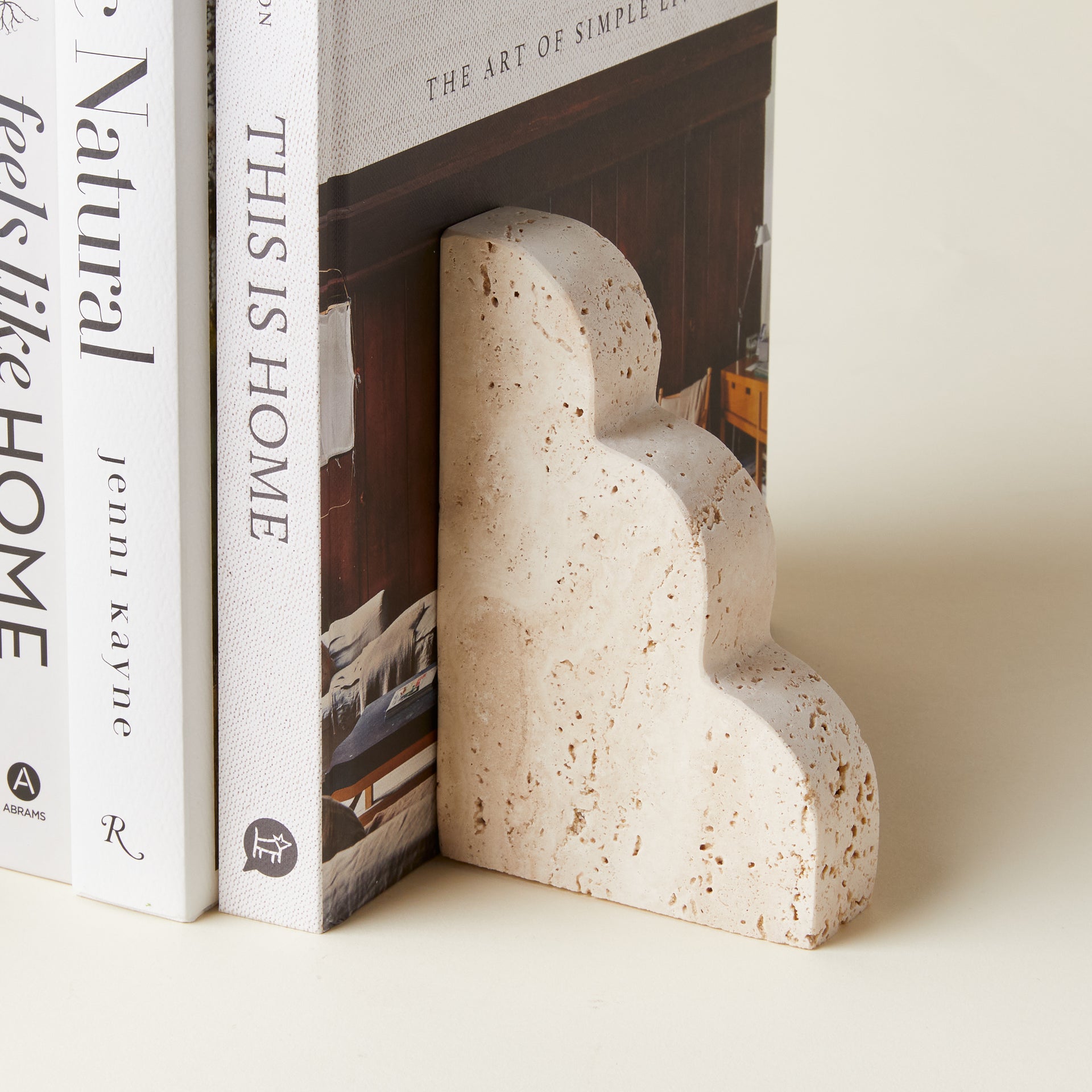 Travertine Scalloped Bookend