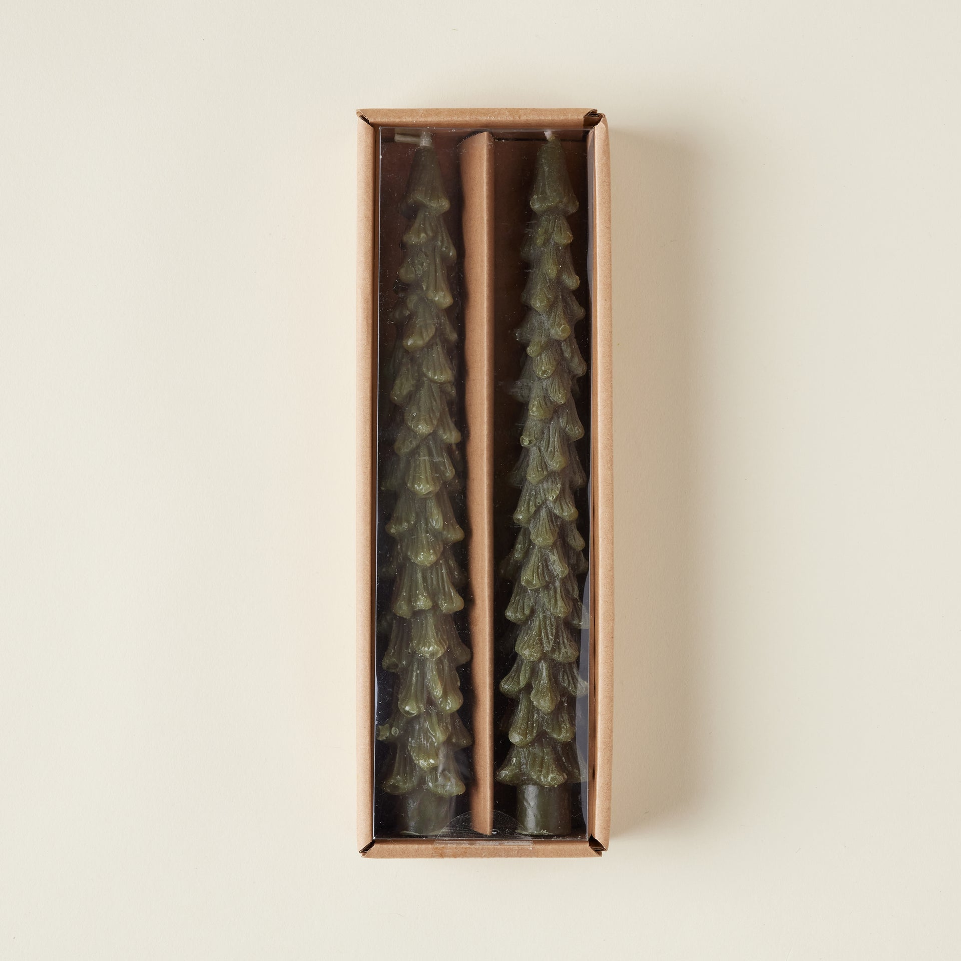 Evergreen Taper Candles