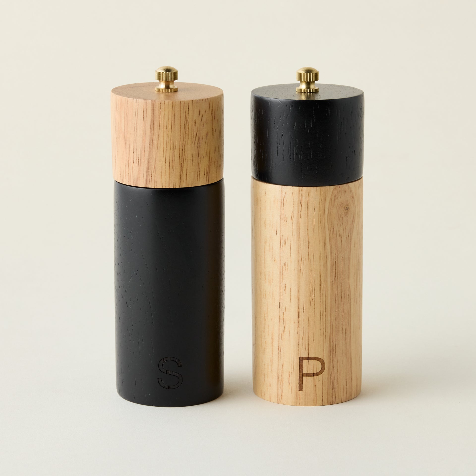 Two-Tone Salt & Pepper Mill Set