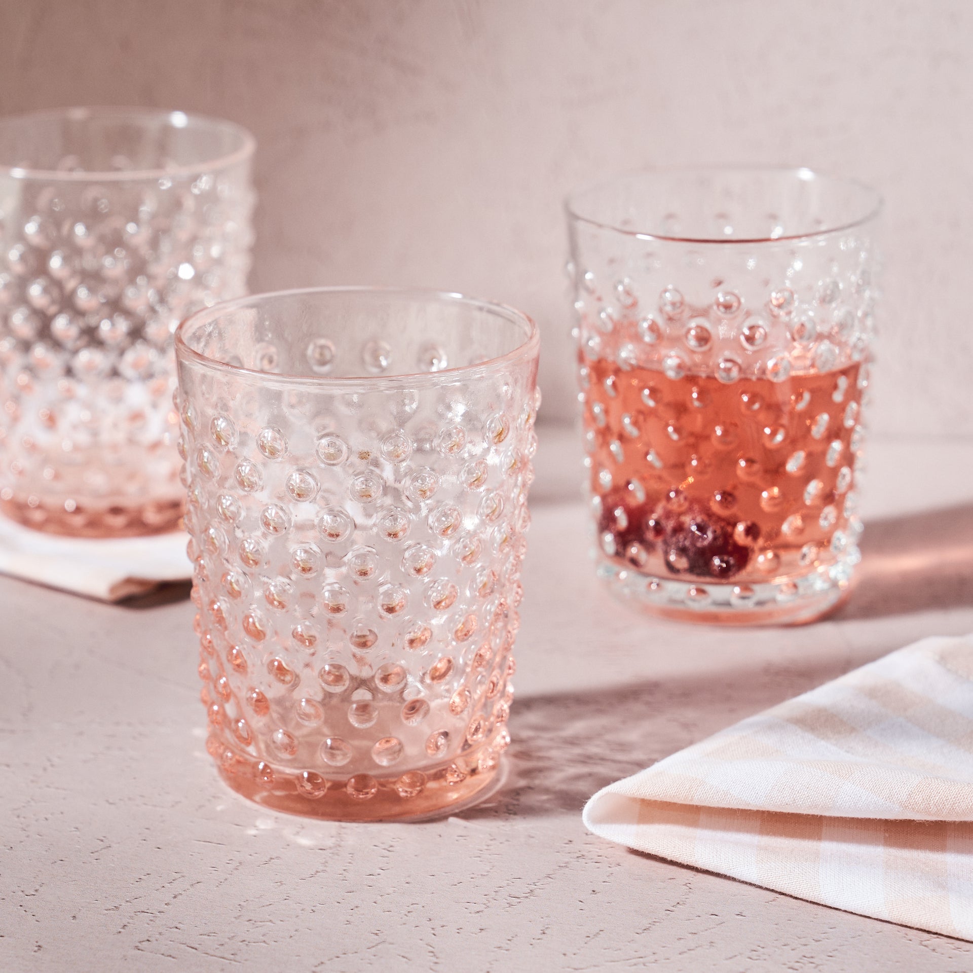 Pink Hand Blown Tumbler