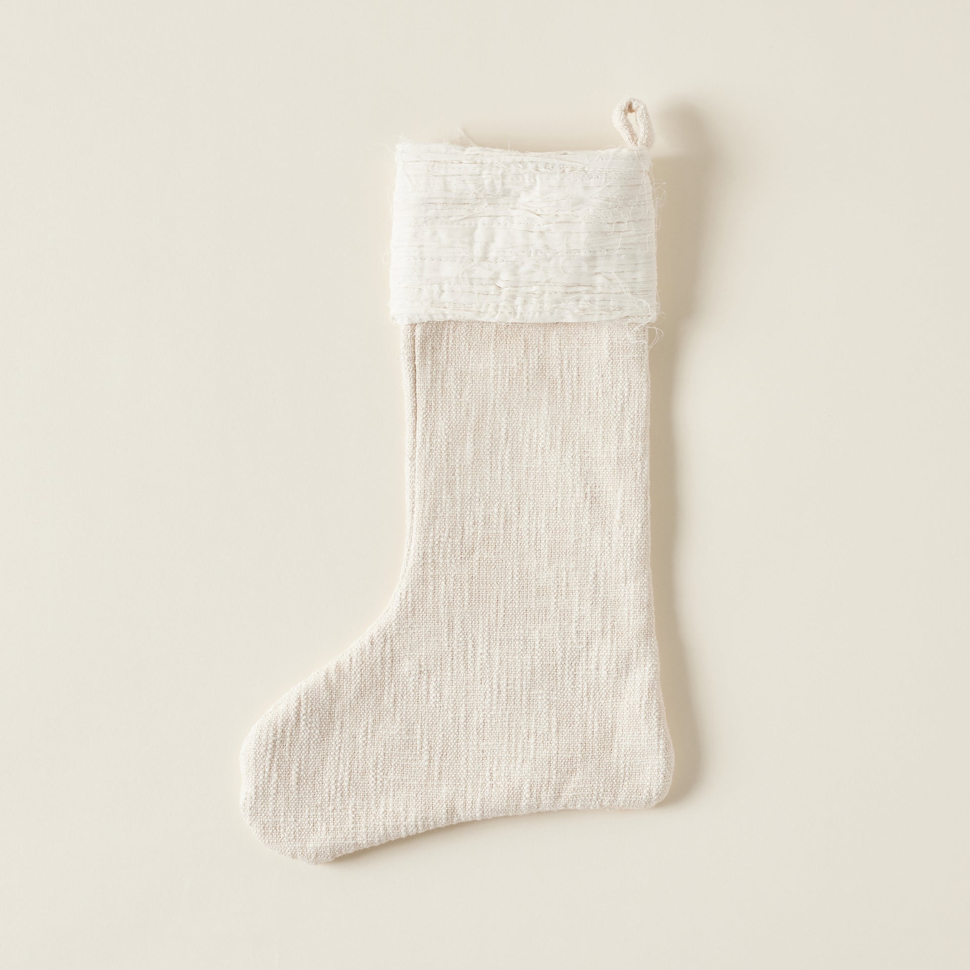 Voile Cuff Cream Stocking