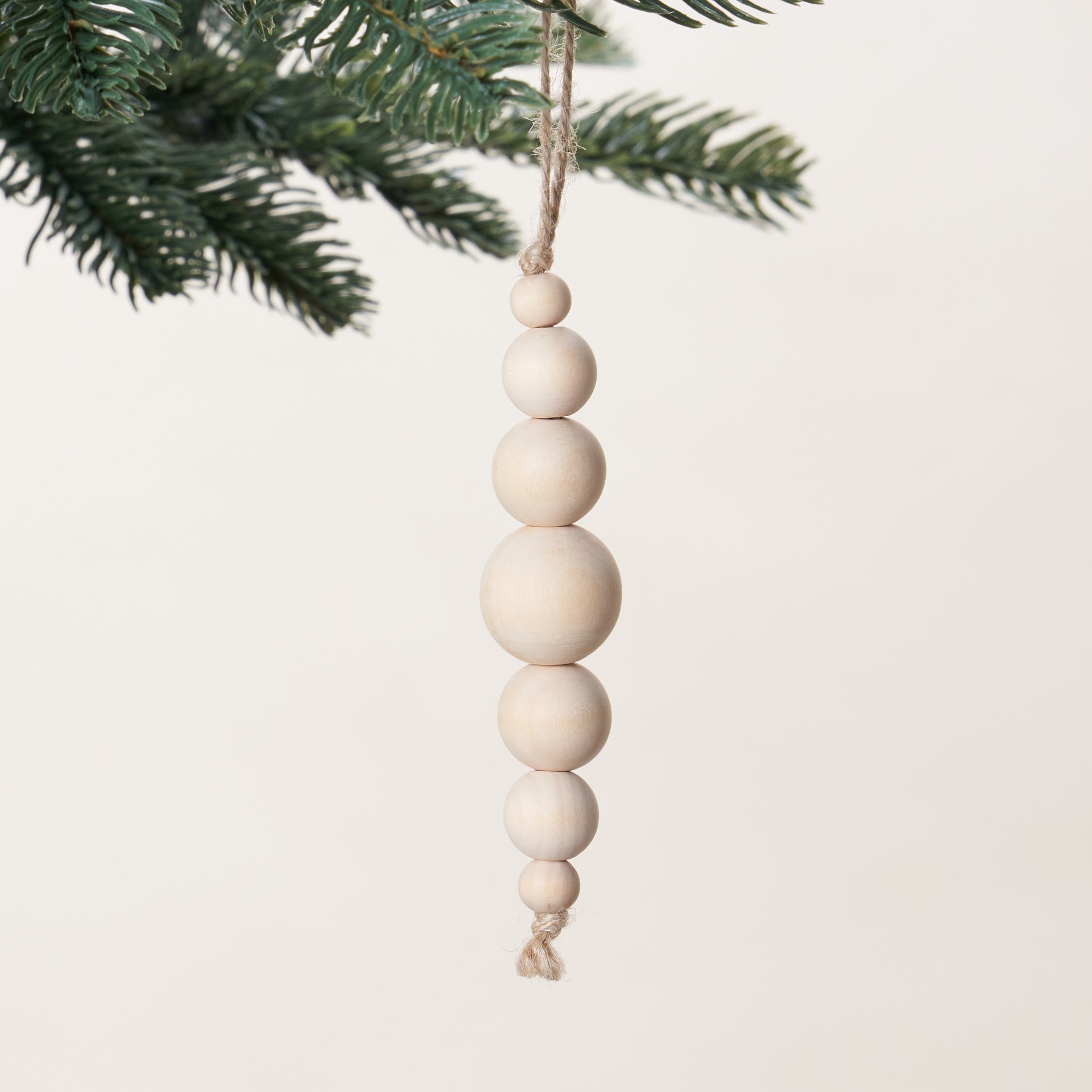 Wood Bead Christmas Ornament