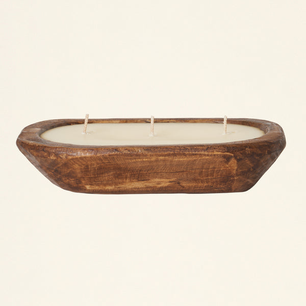 Wood Bowl Candle - Twisted Cinnamon