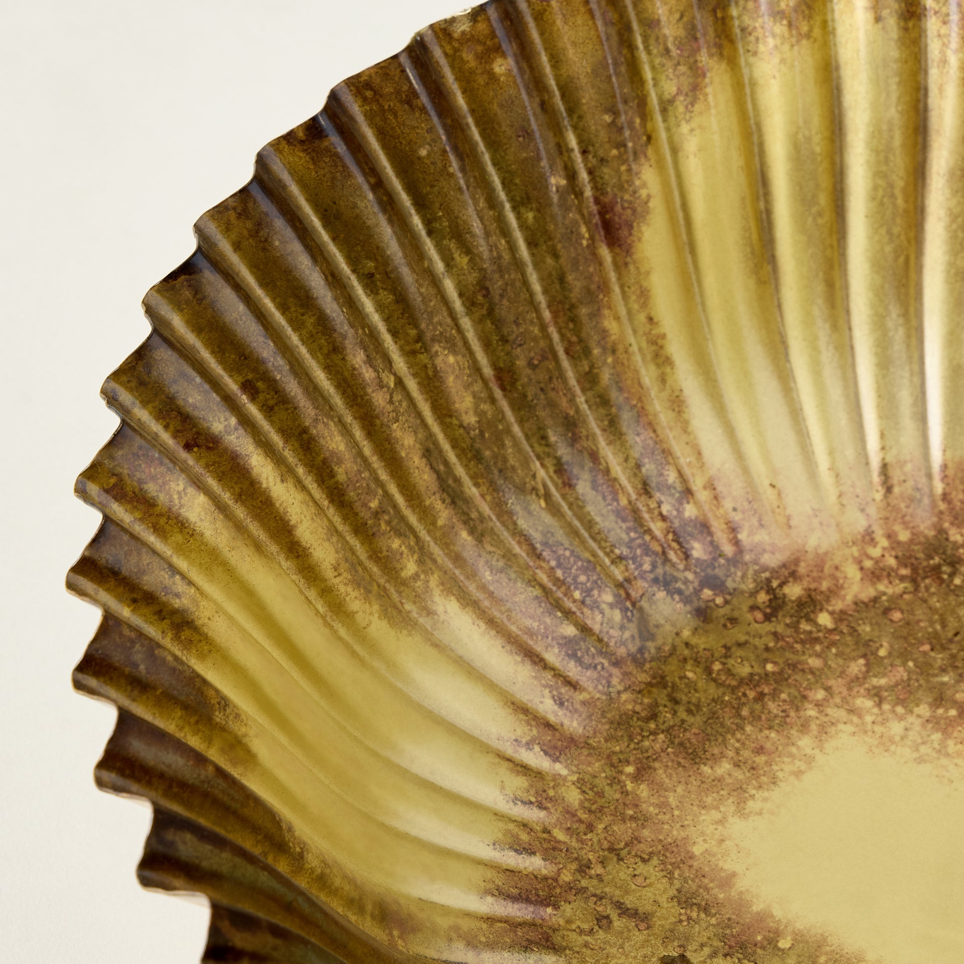Fluted Antique Brass Bowl