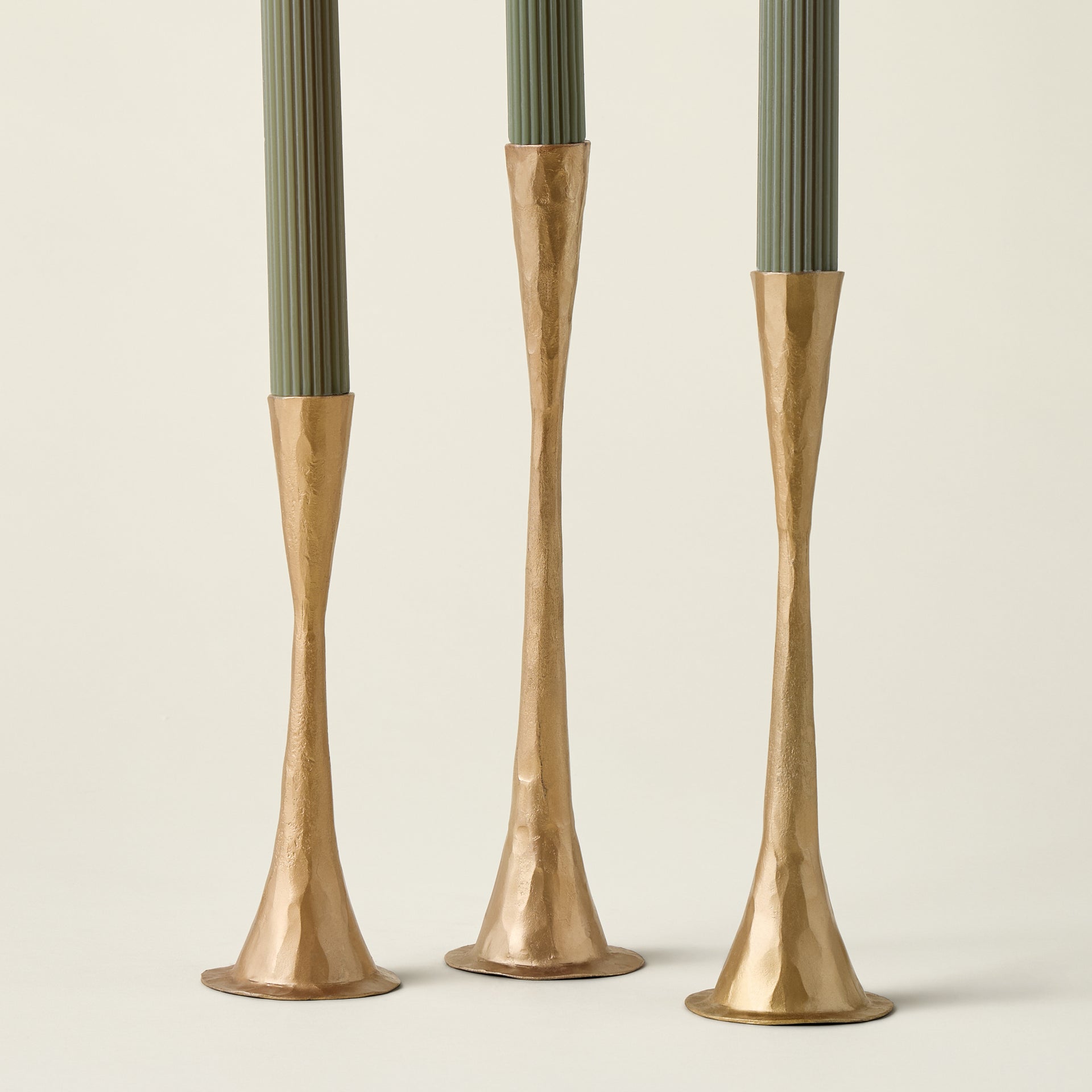 Hand-Forged Antique Brass Taper Holder