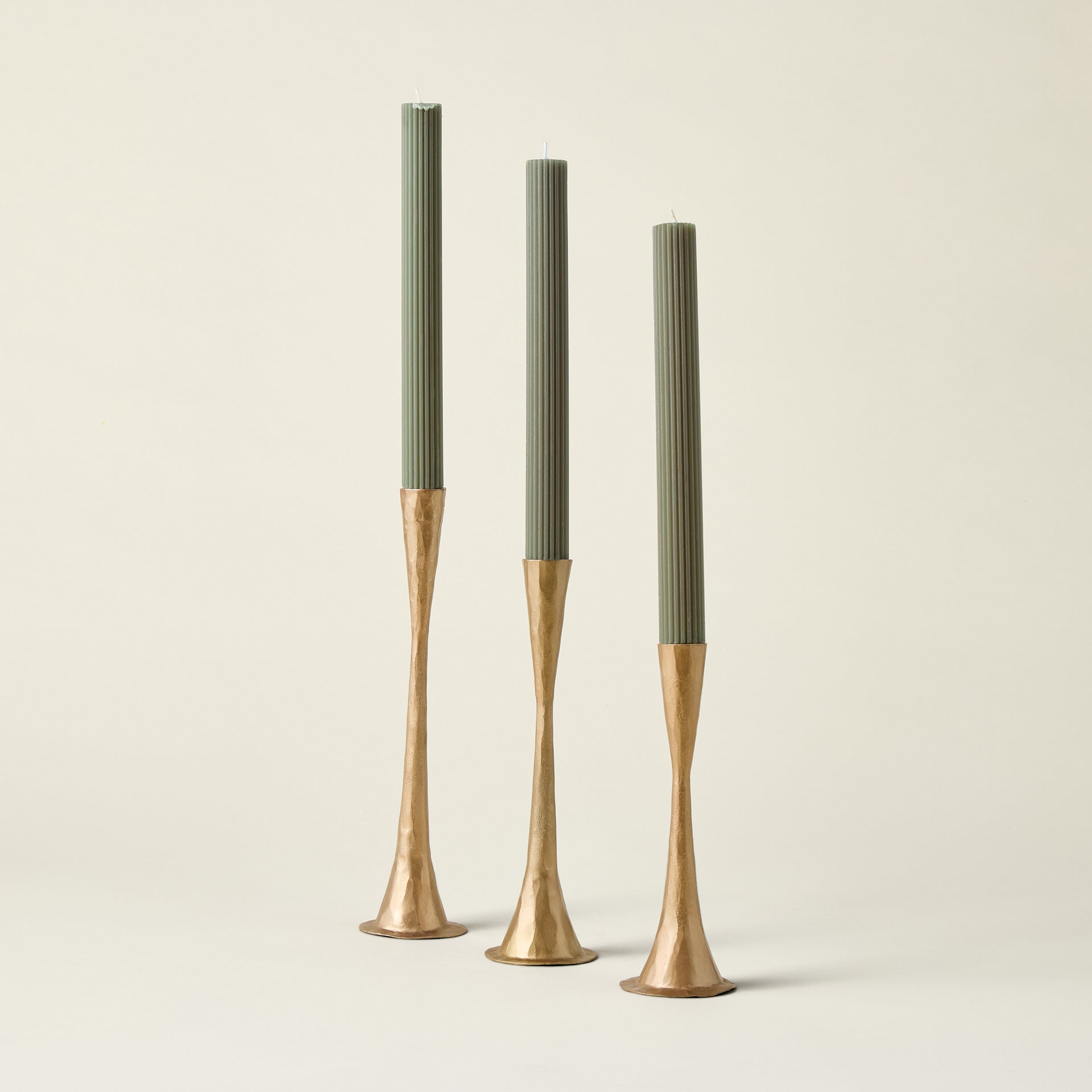 Hand-Forged Antique Brass Taper Holder