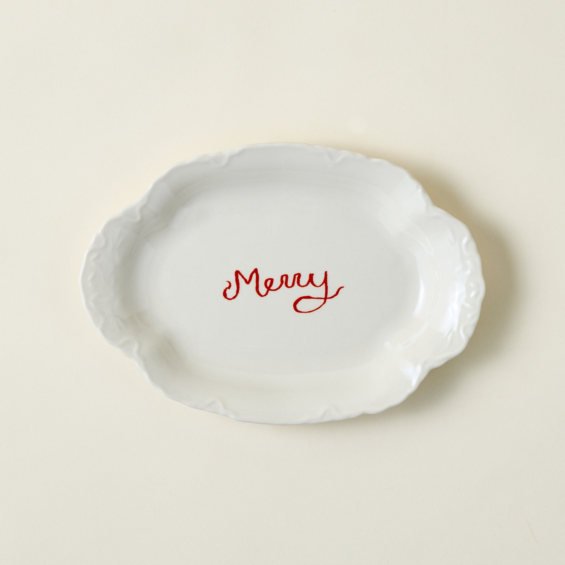 Scalloped Merry Platter
