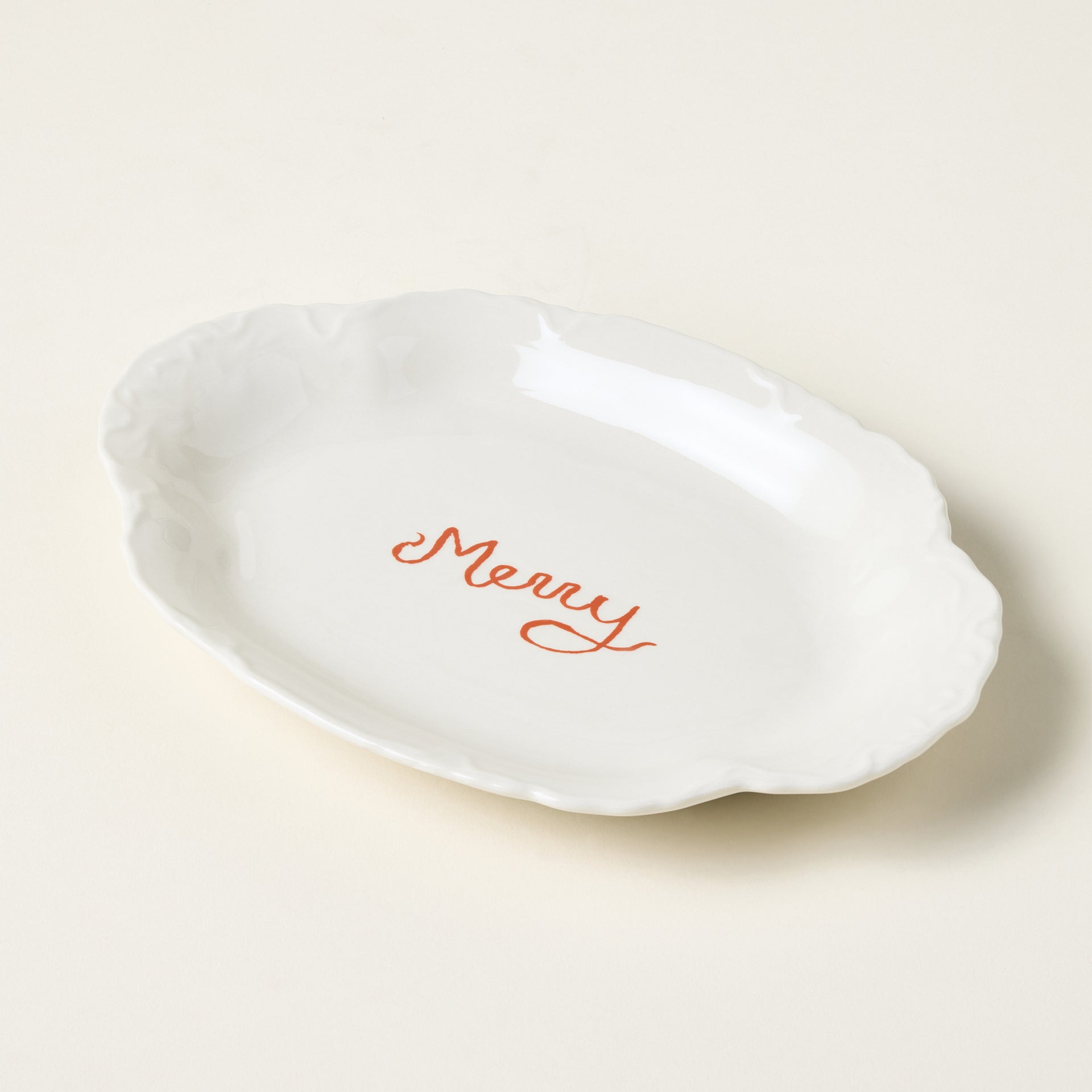 Scalloped Merry Platter