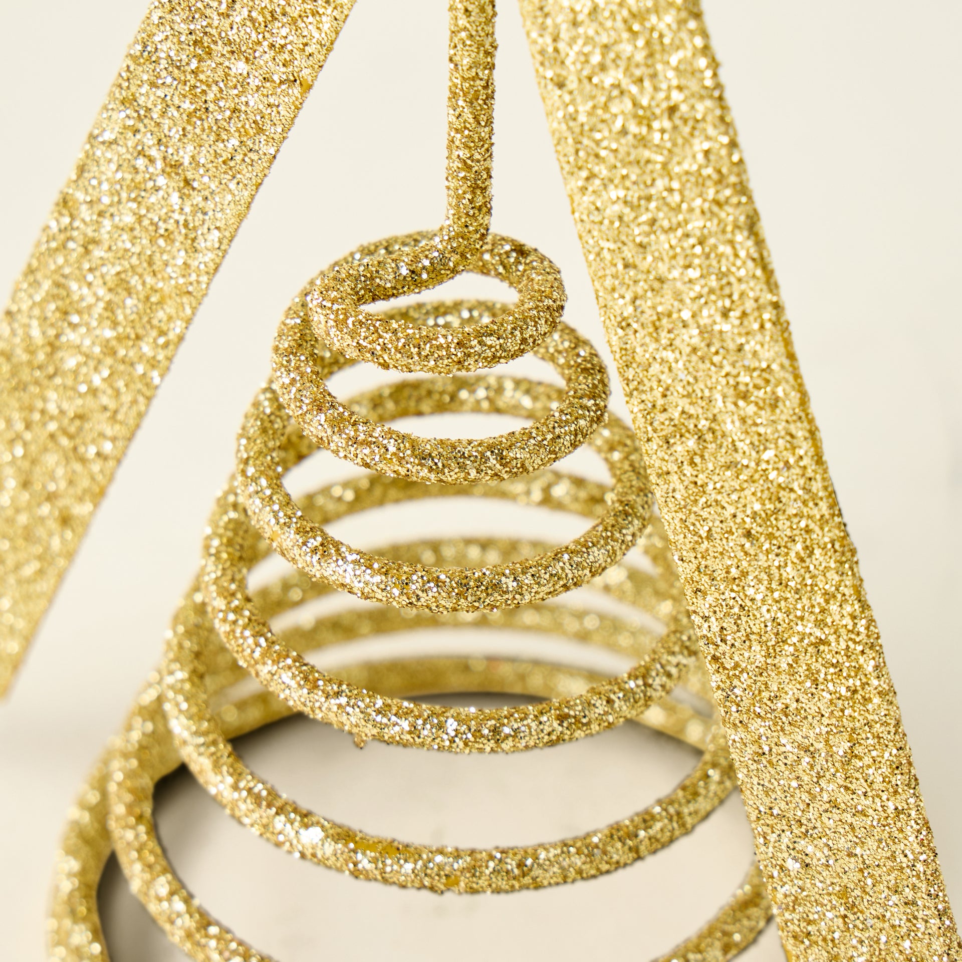 Gold Glitter Bow Tree Topper