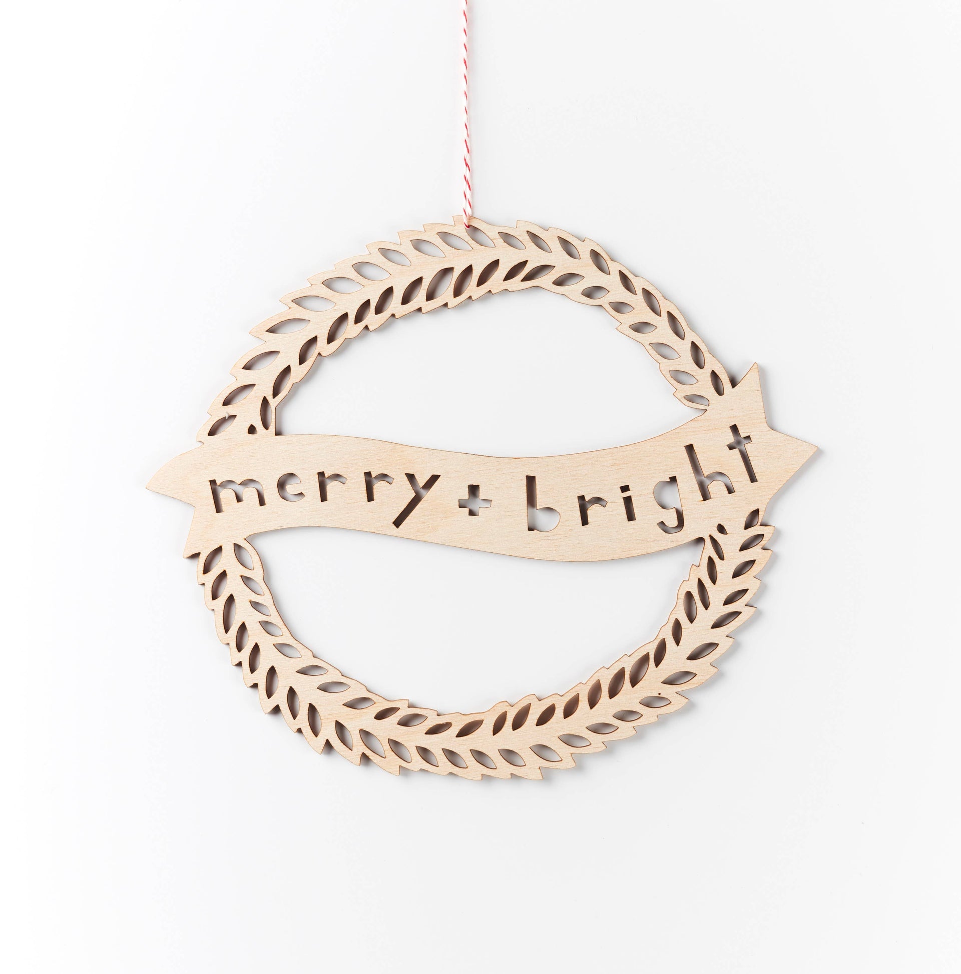 Merry + Bright Wooden Wreath