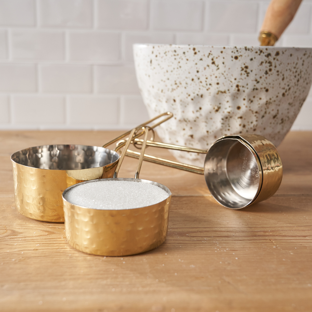 Hammered Gold Measuring Cups