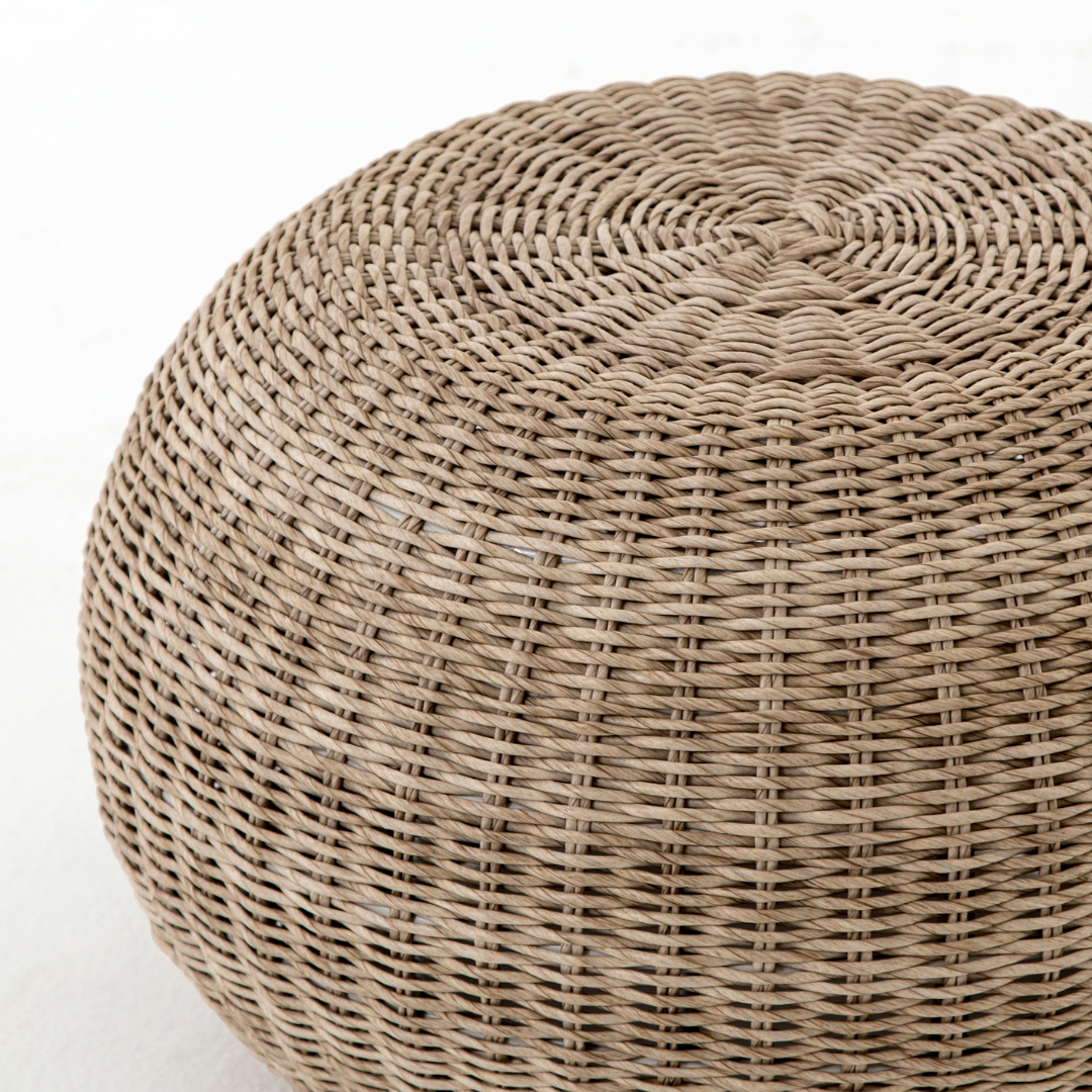 Woven Outdoor Ottoman