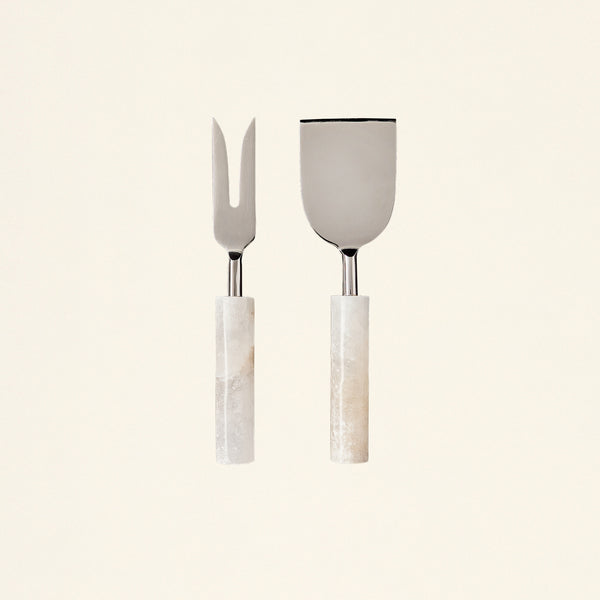 Alabaster Handled Cheese Tools - Set of 2