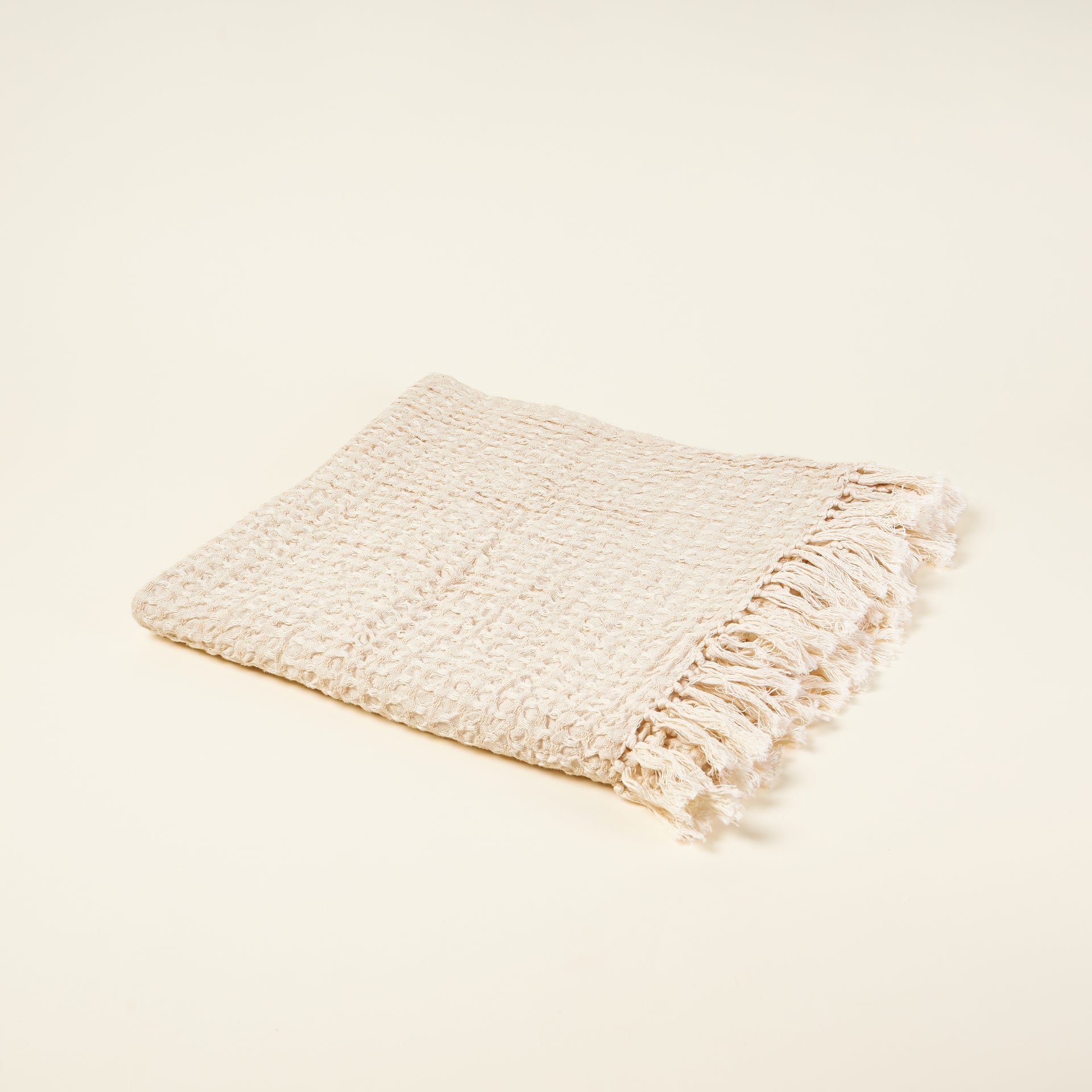 Bora Waffle Bath Towel - Cream