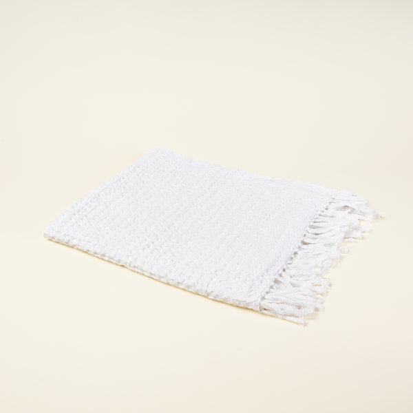 Bora Waffle Bath Towel - White