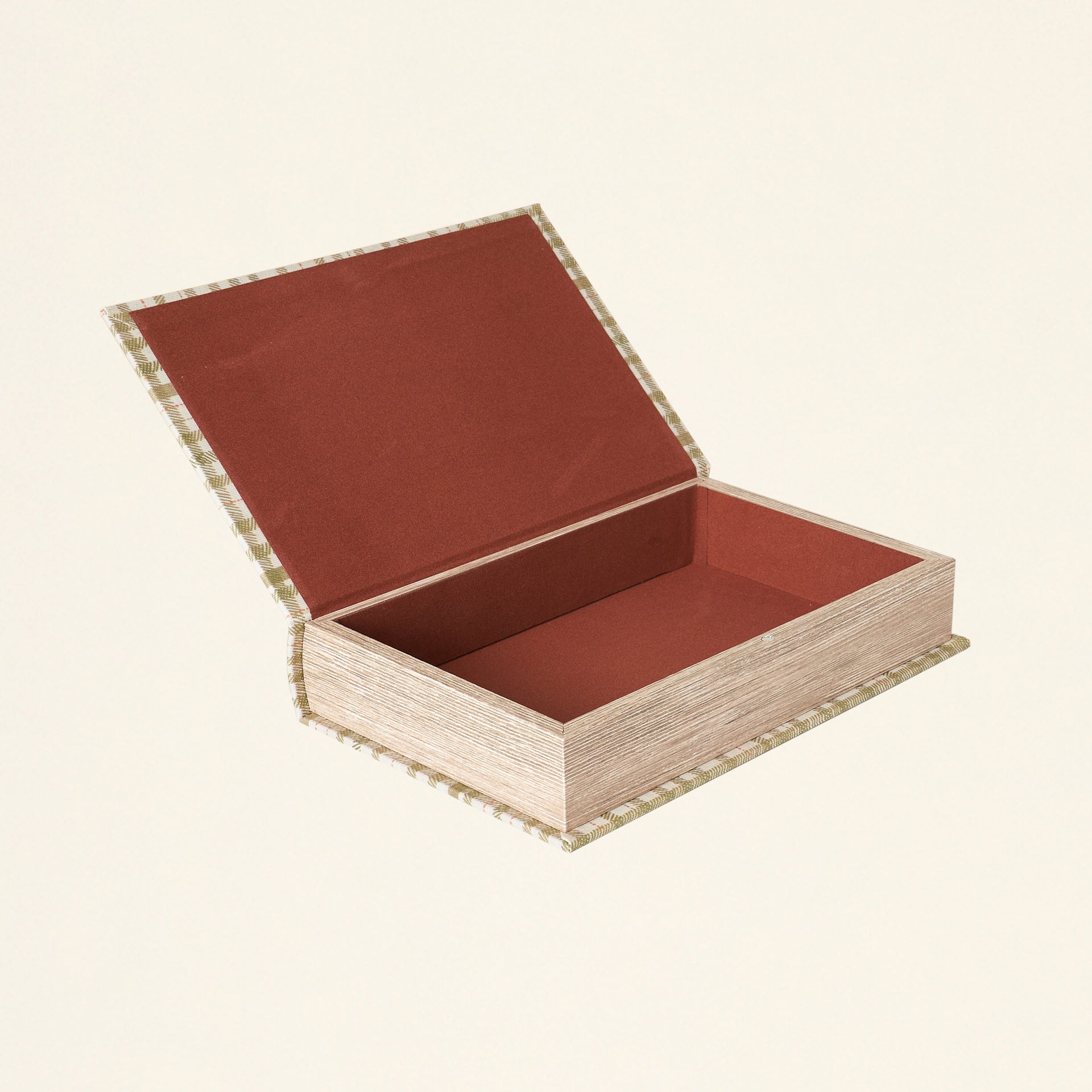 Book Storage Box - Plaid Peace on Earth